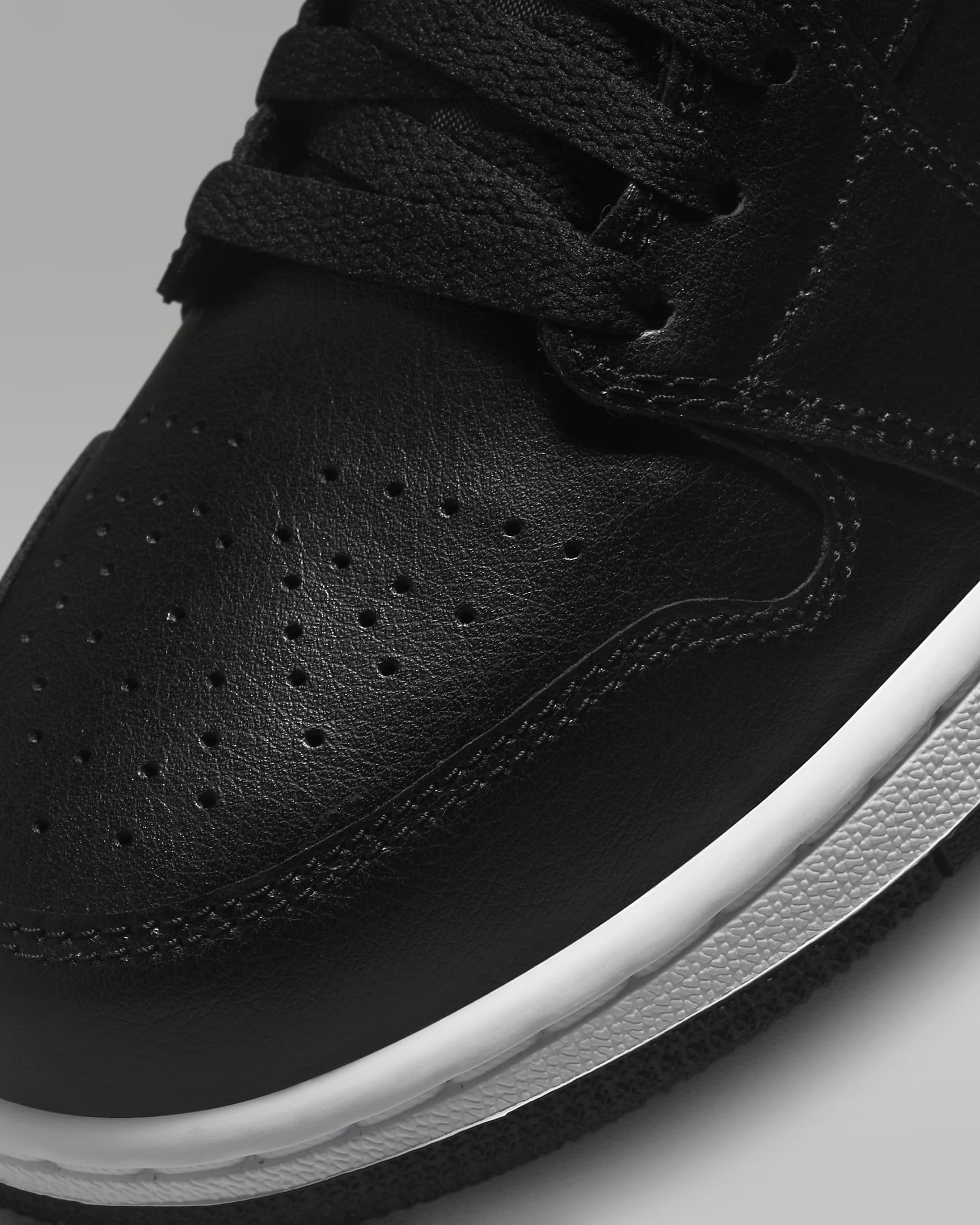 Air Jordan 1 Low Women's Shoes - Black/Black/White