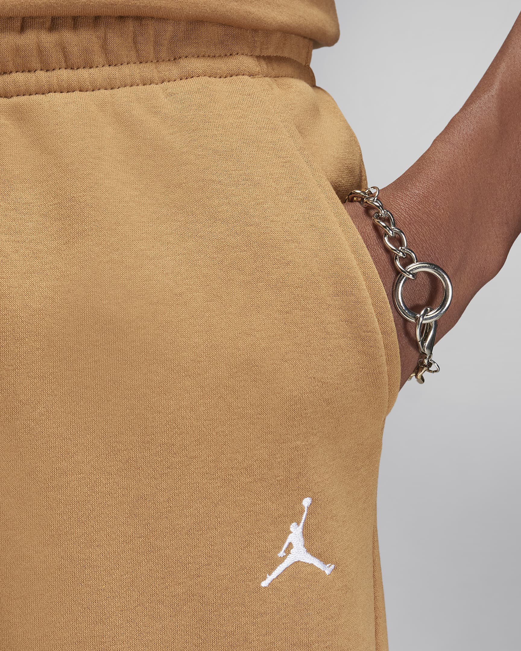 Jordan Brooklyn Fleece Jogger - Hombre - Legend Dark Brown/Blanco