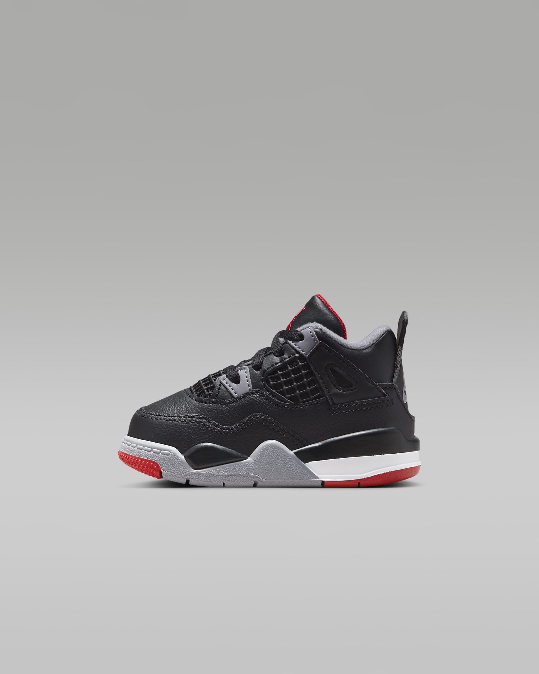 Jordan 4 Retro Baby/Toddler Shoes - Black/Cement Grey/Summit White/Fire Red