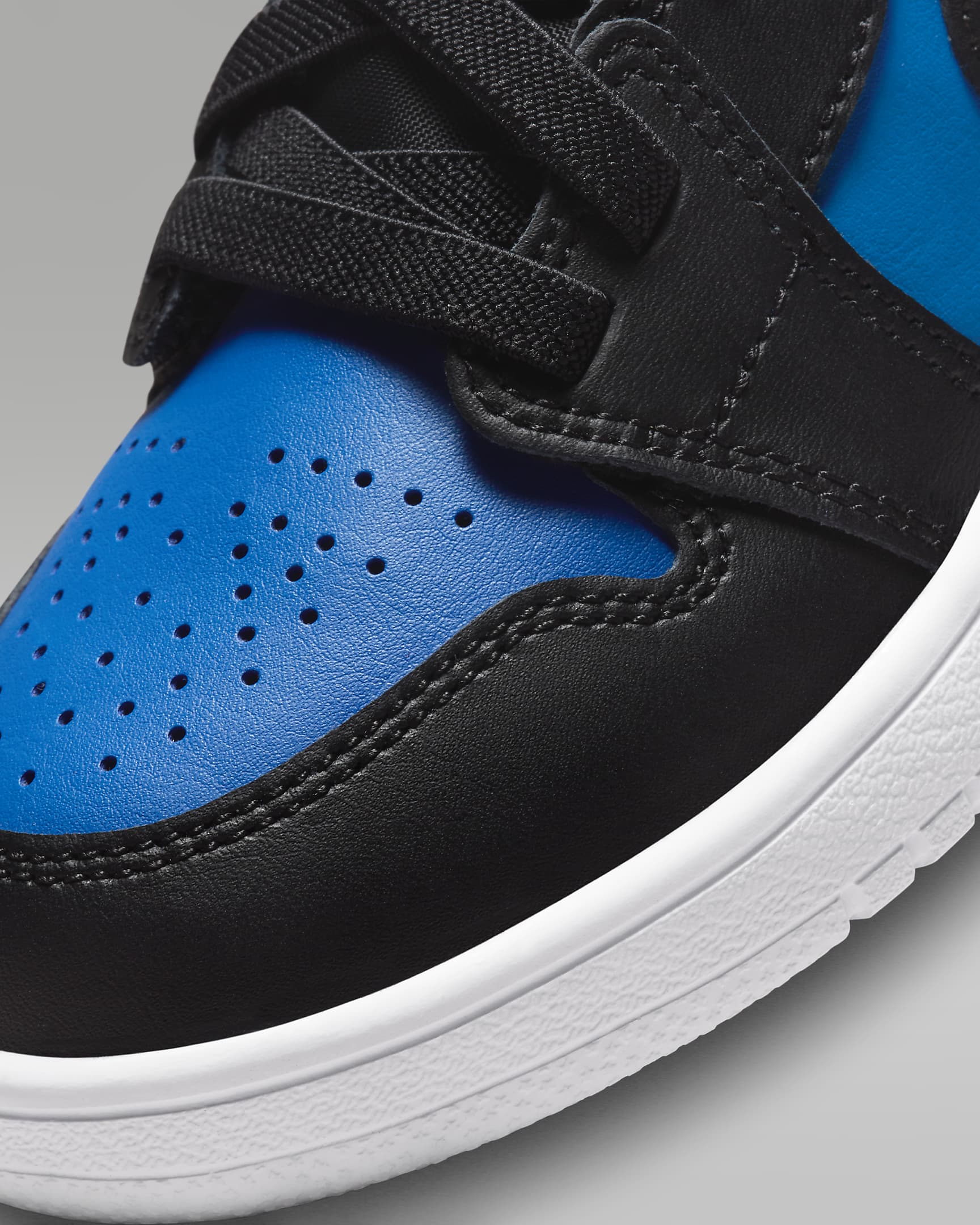 Calzado para niños de preescolar Jordan 1 Mid Alt - Negro/Negro/Blanco/Azul royal