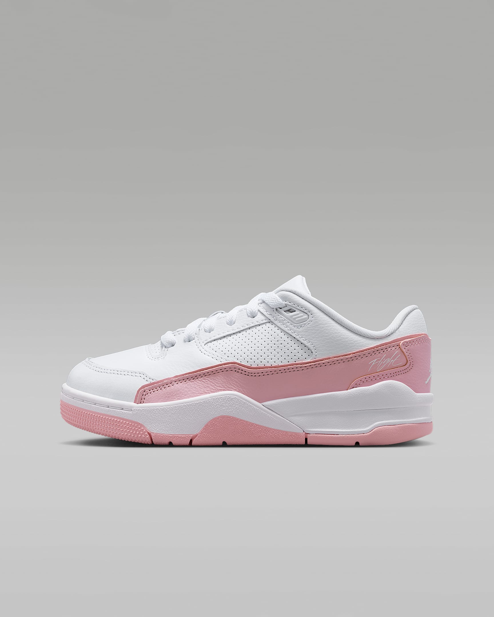 Jordan Flight Court sko til store barn - Hvit/Medium Soft Pink