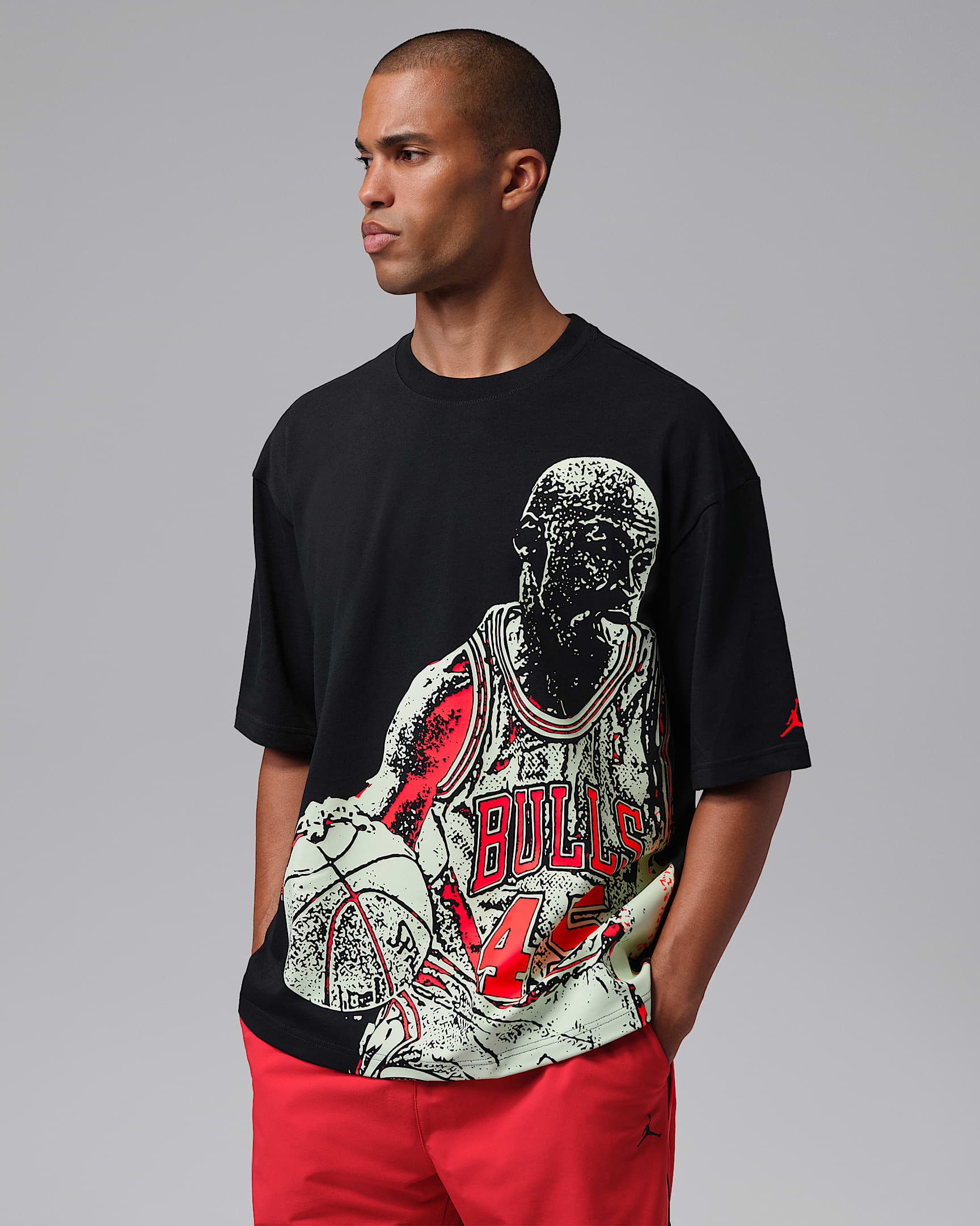 Jordan Sport Men's Dri-FIT Graphic T-Shirt - Black/Volt Tint