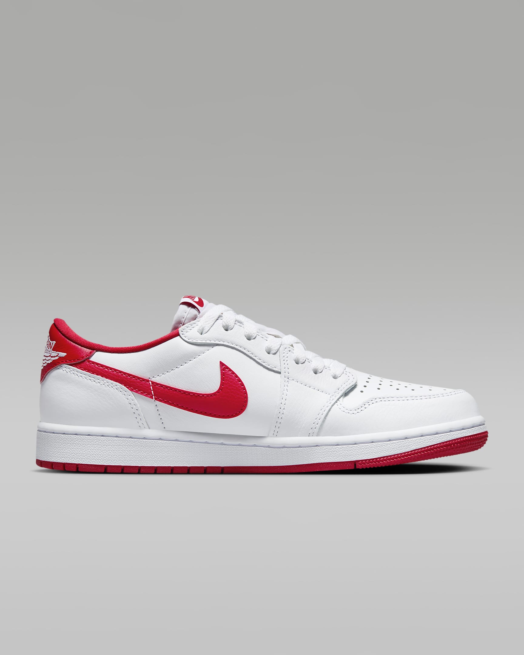 Air Jordan 1 Low OG 'White/Red' Men's Shoes - White/White/University Red