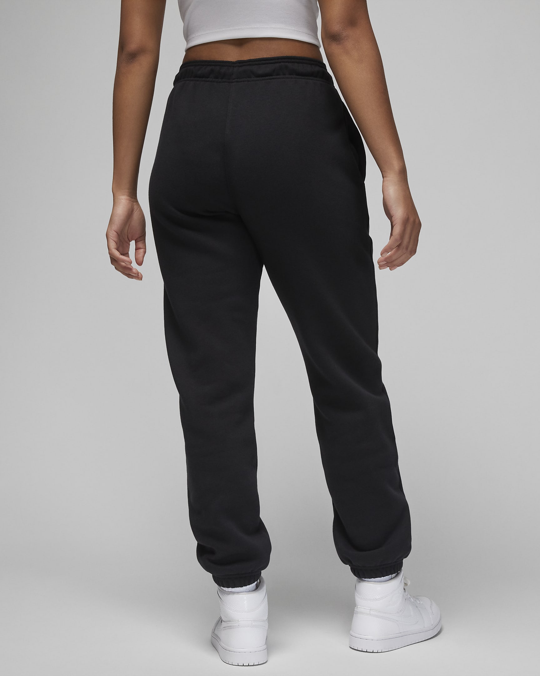 Jordan Brooklyn Fleece Damenhose - Schwarz/Weiß