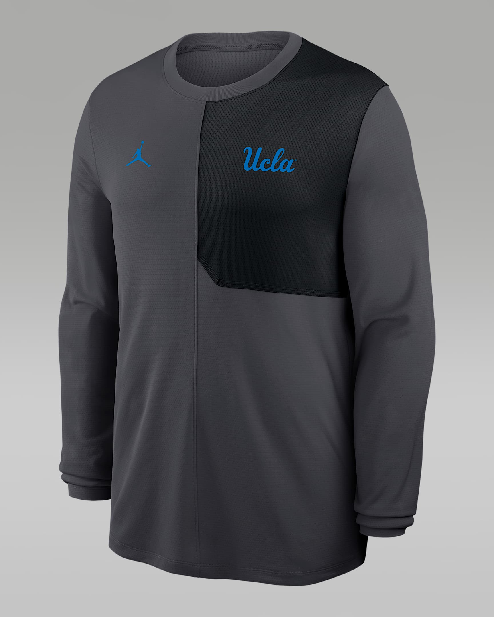 UCLA Sideline Coach Men's Jordan Brand Dri-FIT College Long-Sleeve Top - Anthracite