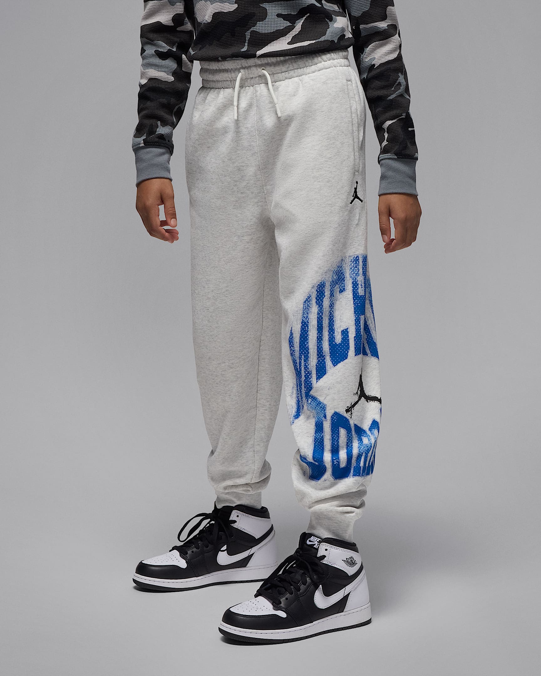 Jordan MVP Big Kids' Jumpman Fleece Pants - Birch Heather