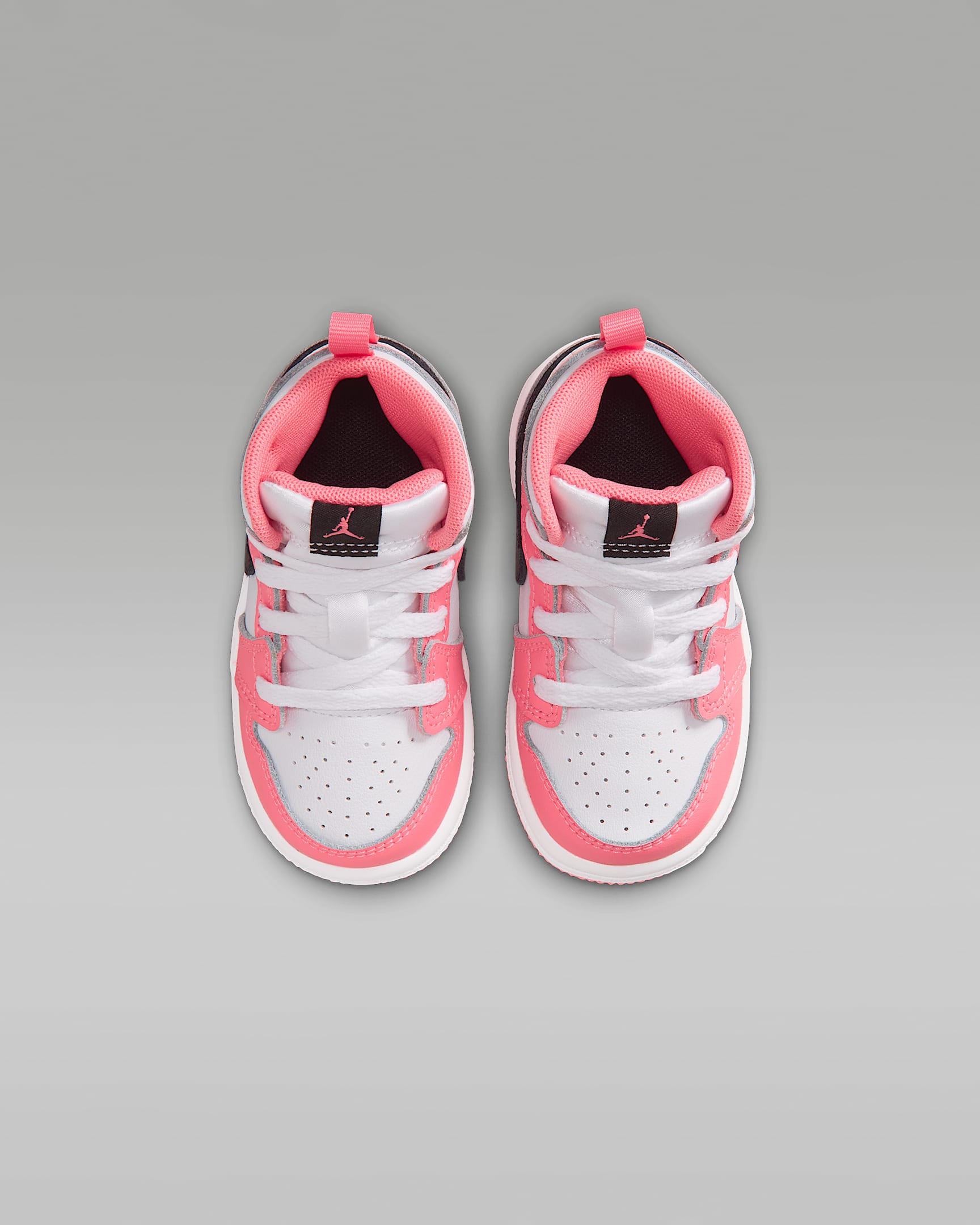 Jordan 1 Mid Baby/Toddler Shoes - Pink Gaze/White/Black