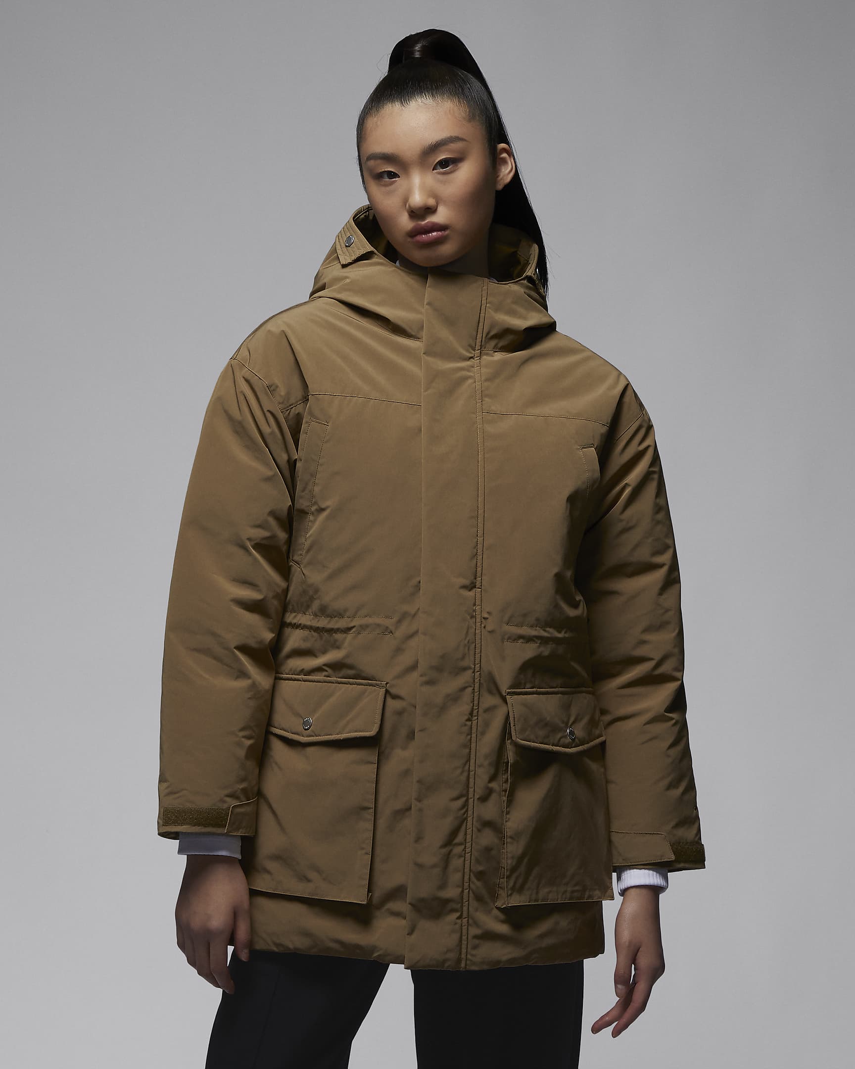 Jordan Women's Down Parka - Brown Kelp