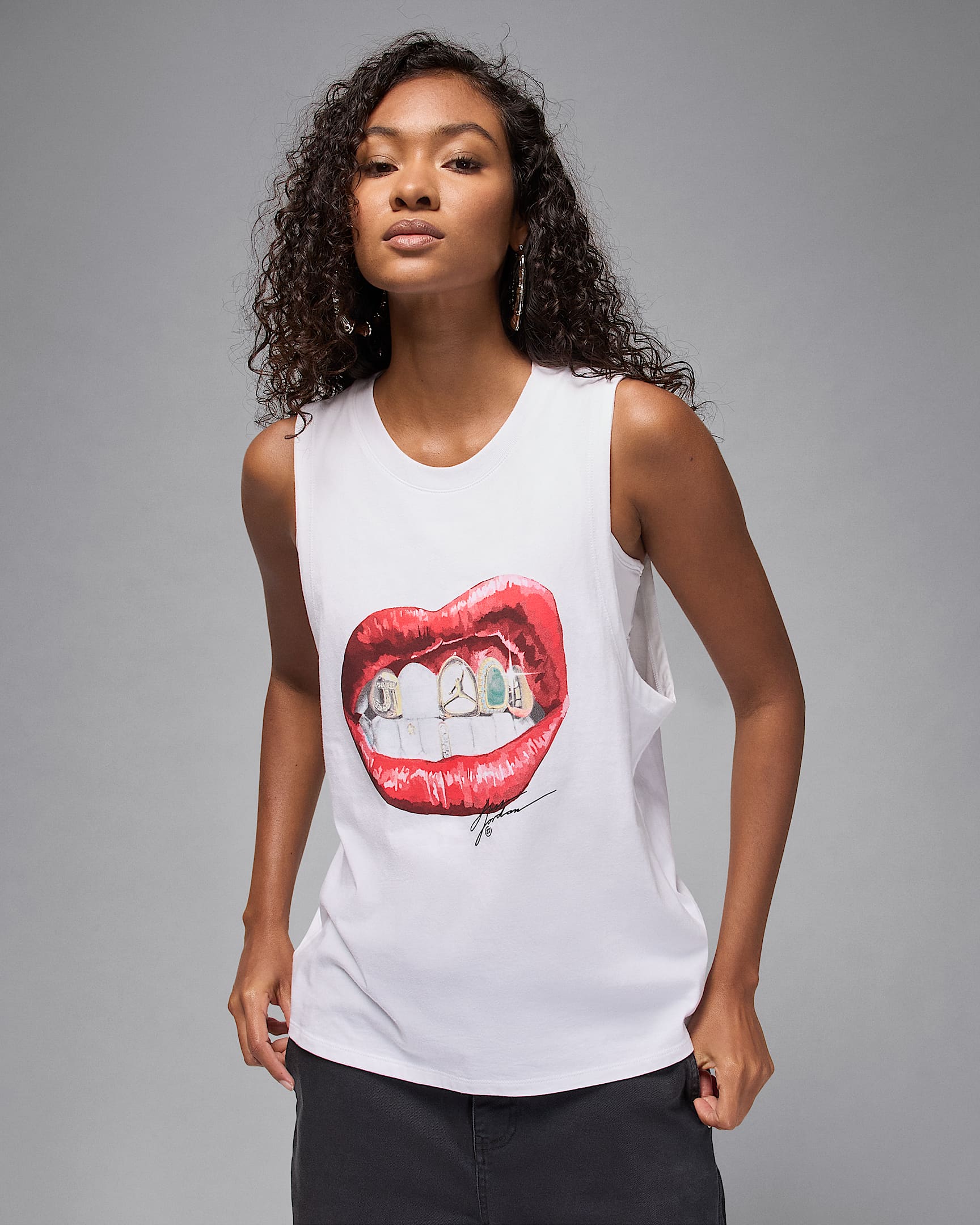 Jordan Flight Women's Sleeveless Graphic T-Shirt - White/Black