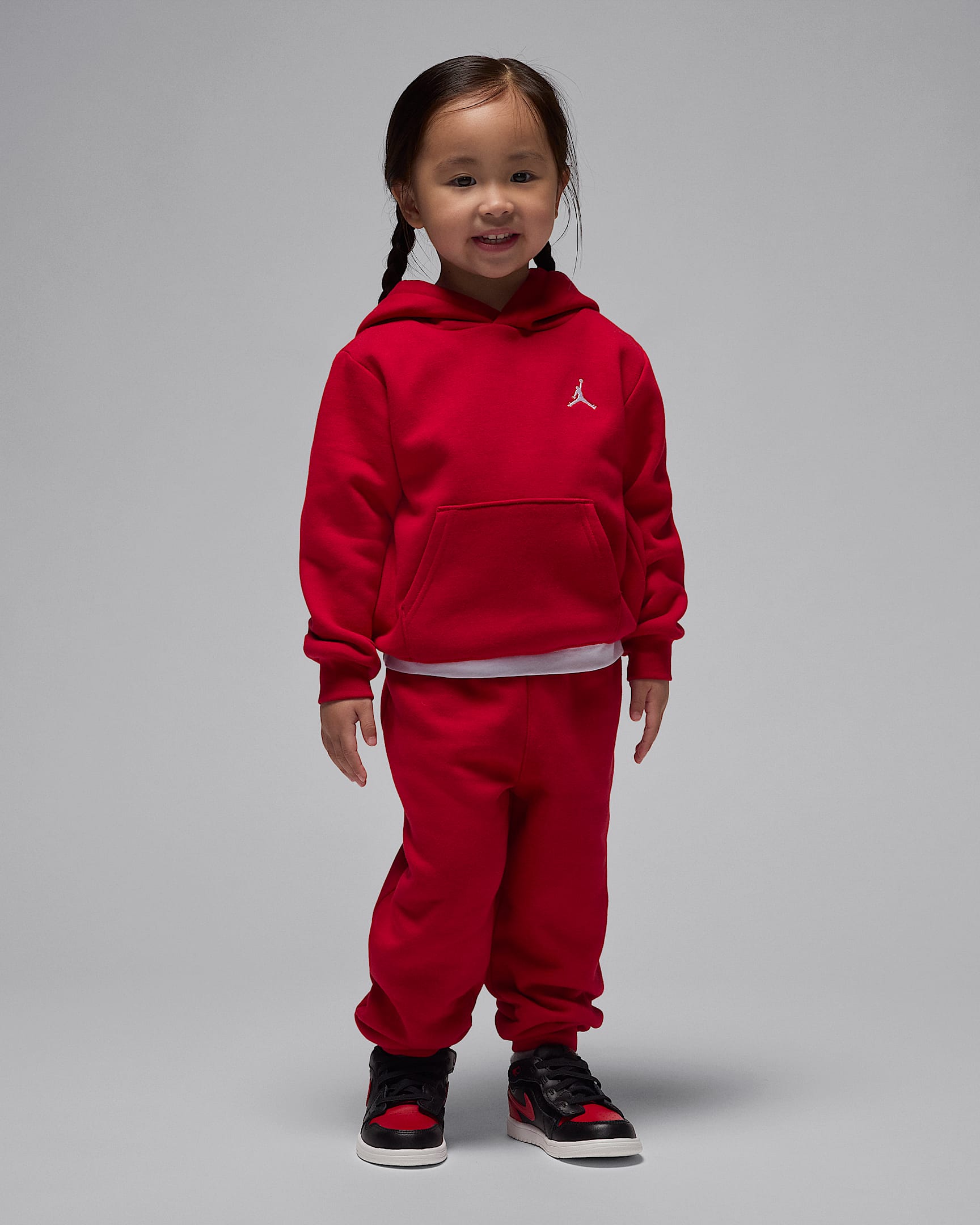 Jordan Brooklyn Fleece Toddler 2-Piece Pullover Hoodie Set - Gym Red