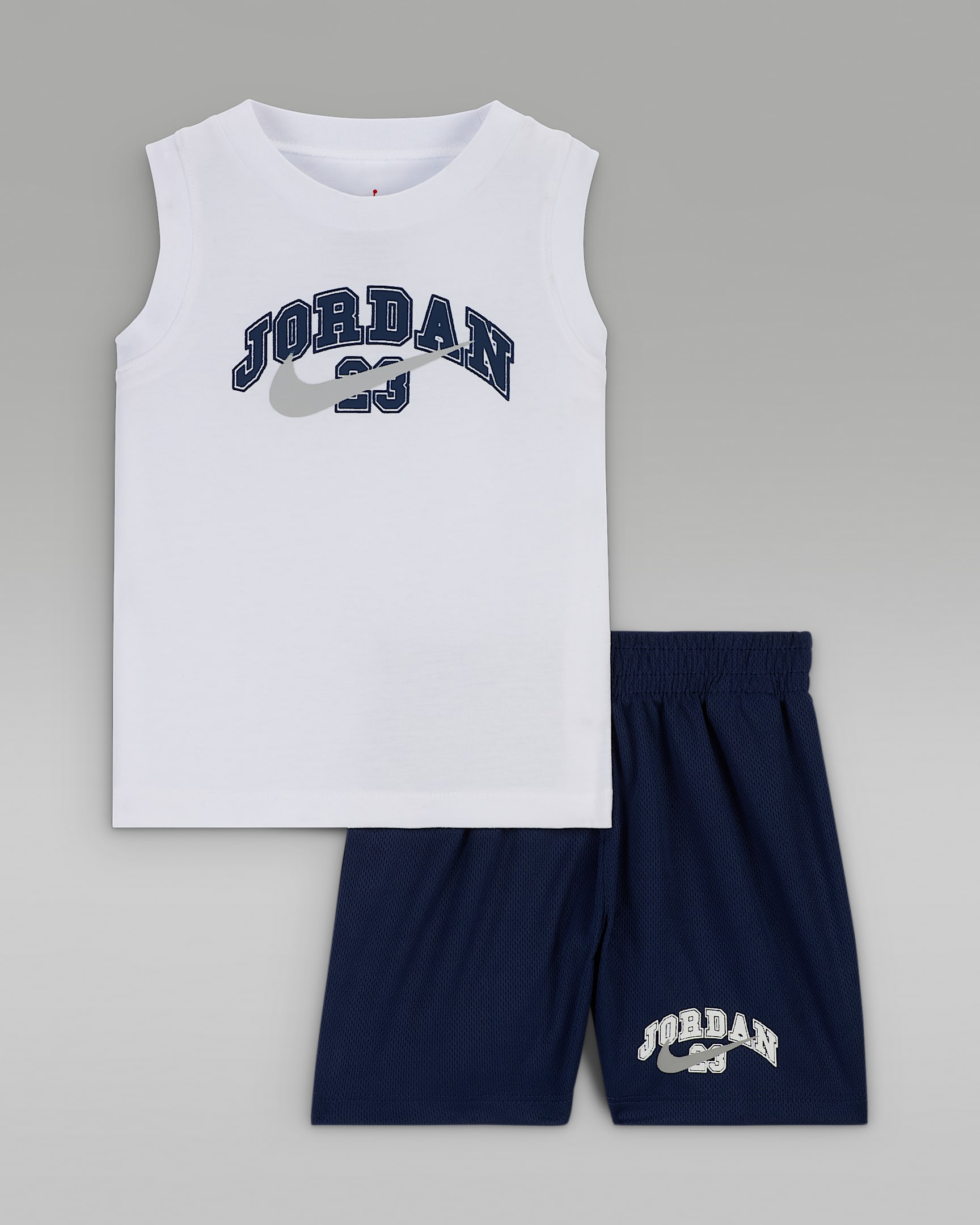Conjunto de camiseta de tirantes y shorts MVP 23 para bebé (12-24 meses) Jordan - Azul marino medianoche