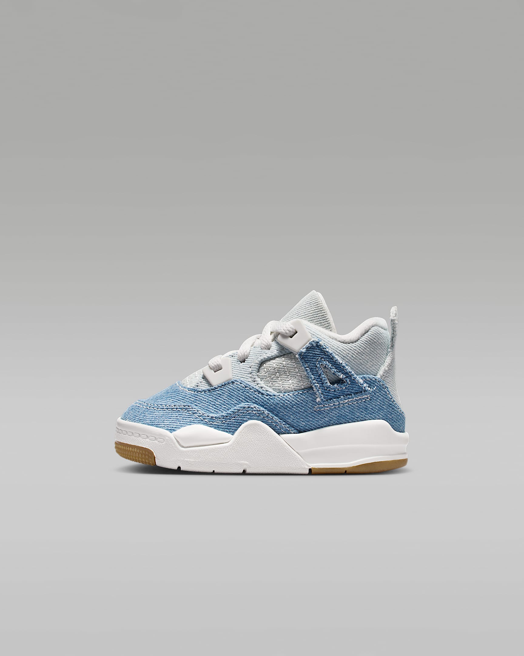 Jordan 4 Retro "Worn Blue" Baby/Toddler Shoes - Sail/Metallic Gold/Gum Light Brown/Worn Blue