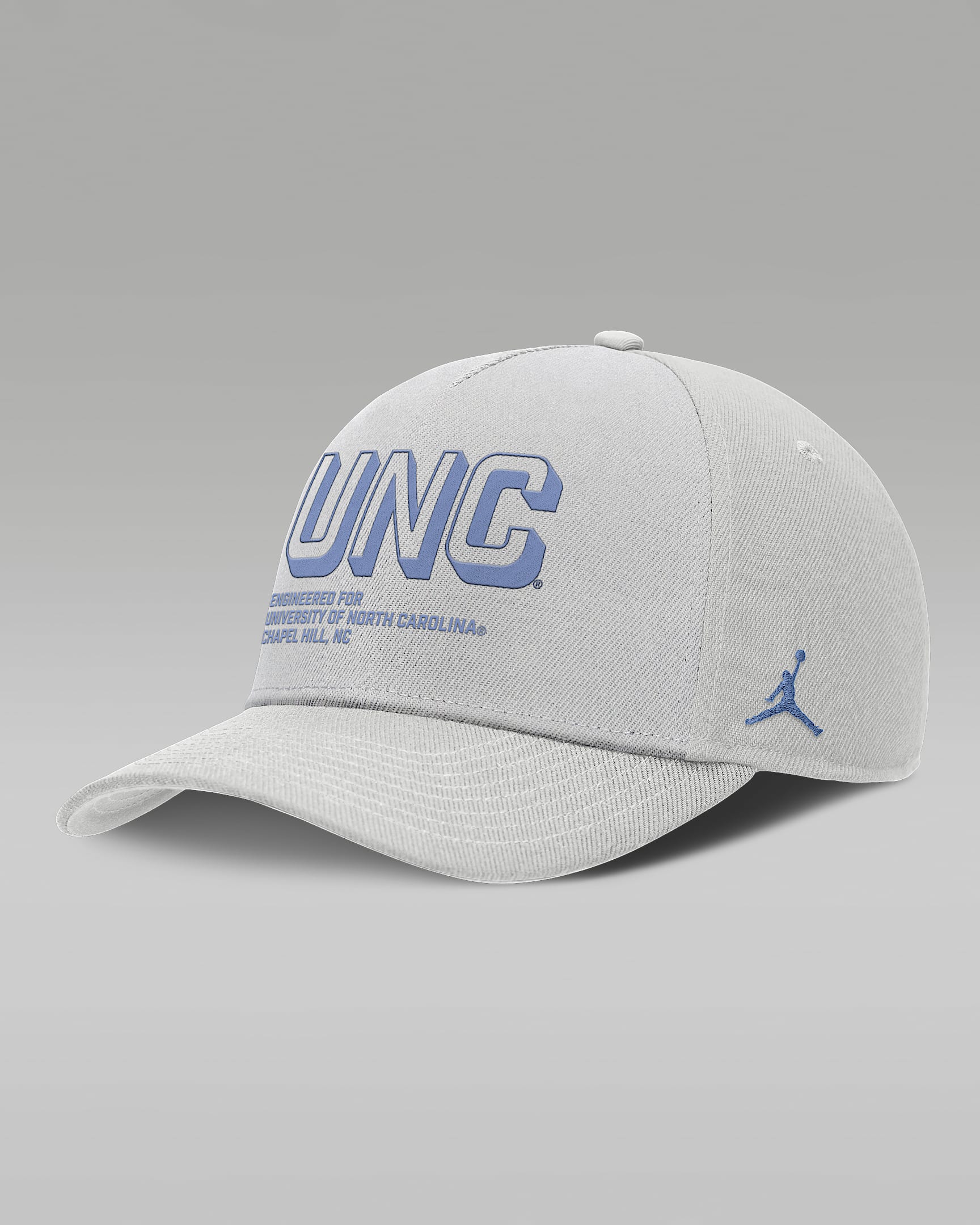 North Carolina On-Field Primetime Rise Men's Jordan Brand College Adjustable Hat - Grey