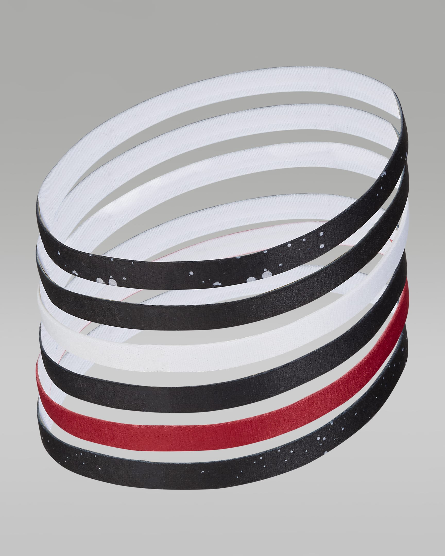 Jordan Elastic Hairbands (6-Pack) - Black/Black/White