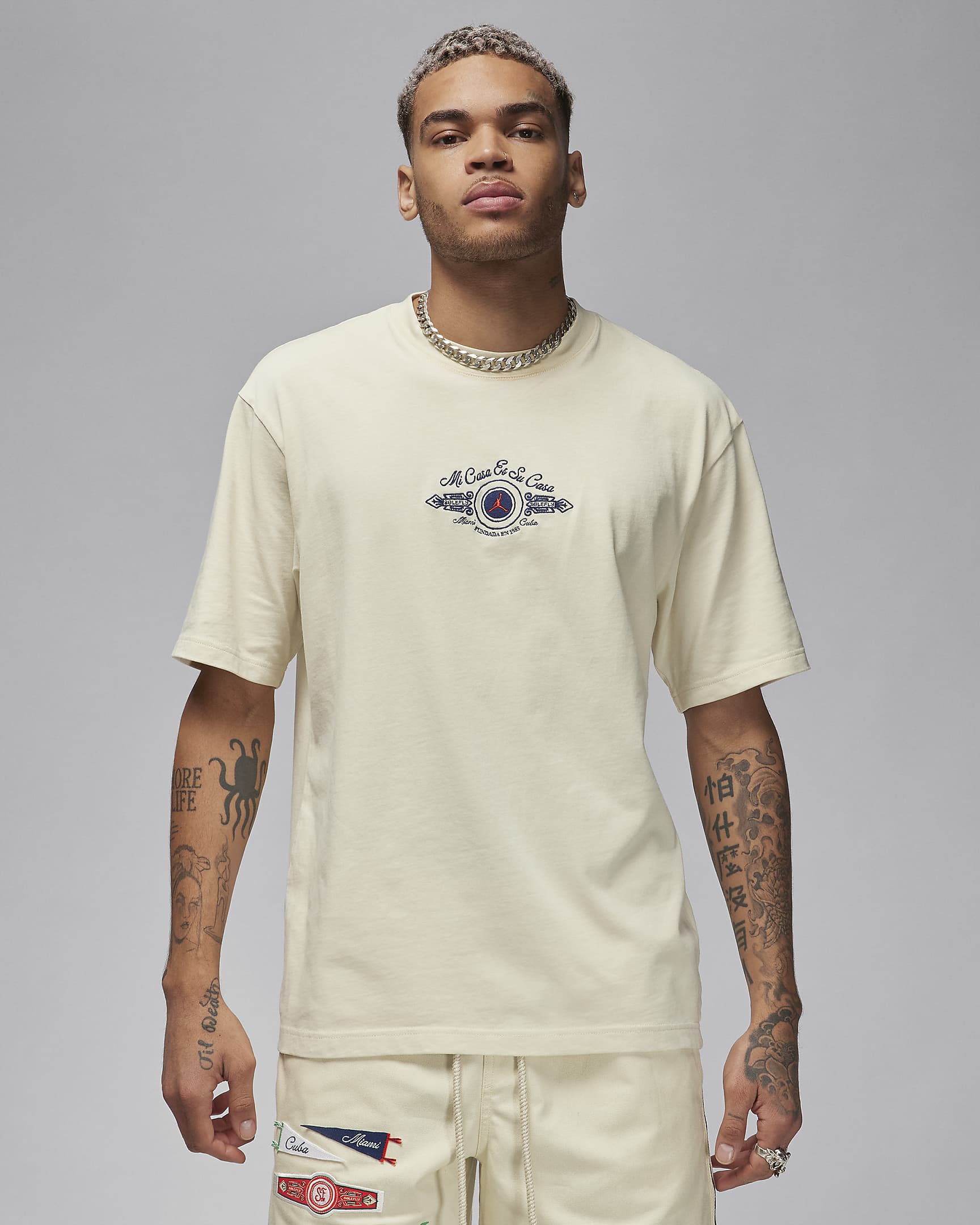 Jordan x SoleFly Men's T-Shirt - Fossil