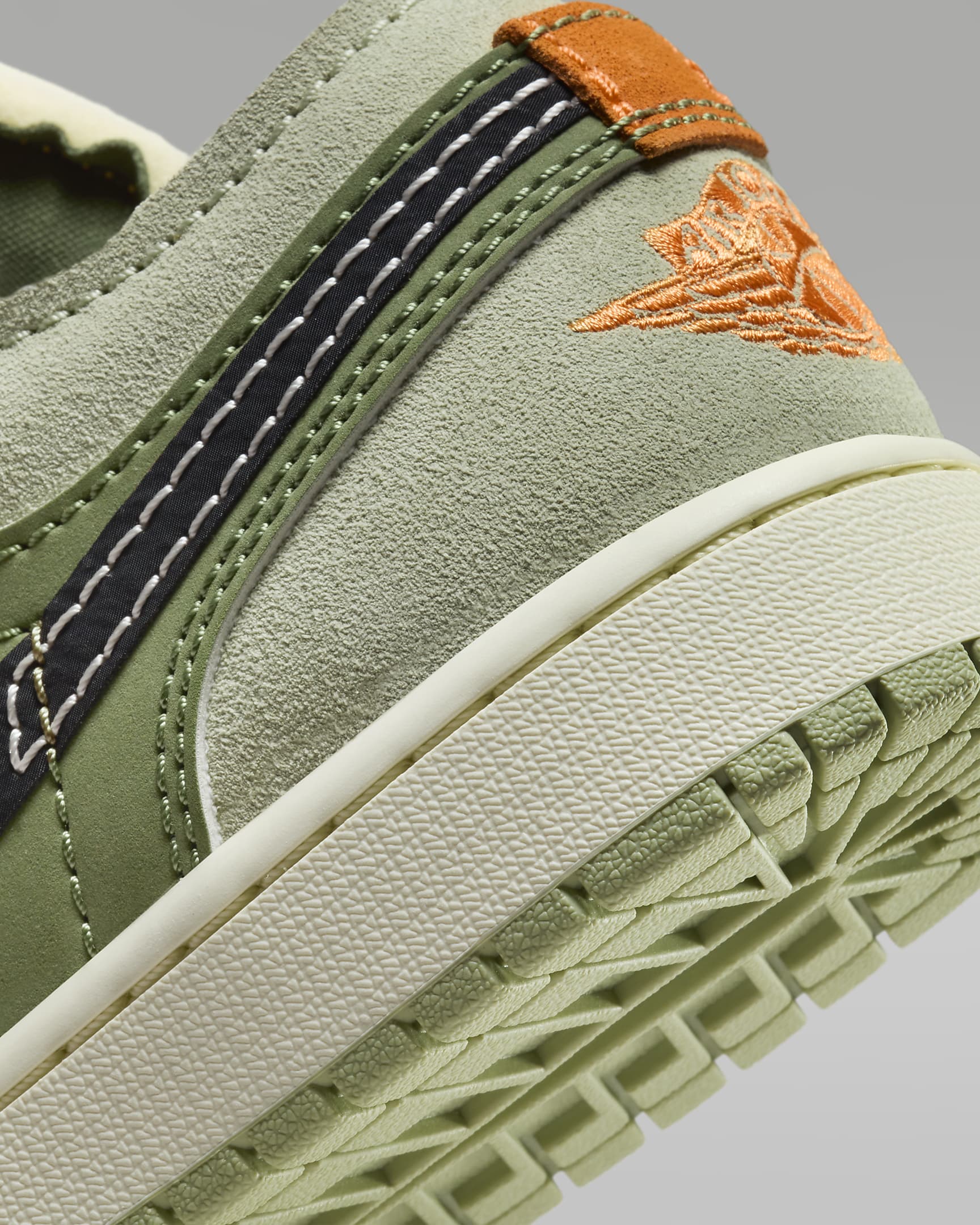 Air Jordan 1 Low SE Craft Men's Shoes - Sky J Light Olive/Celadon/Bright Mandarin/Black