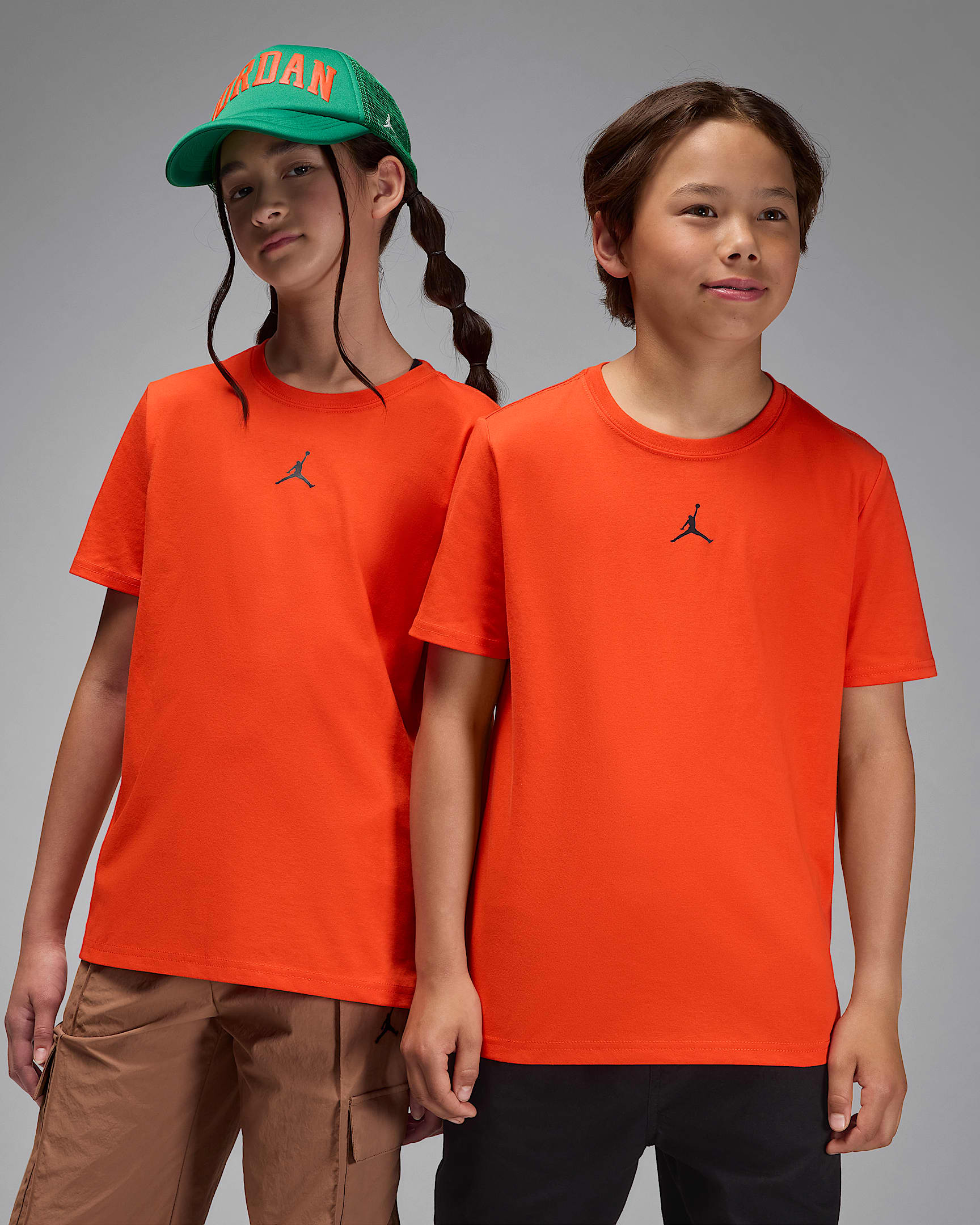 Jordan Dri-FIT Sport Big Kids' Core T-Shirt - Team Orange