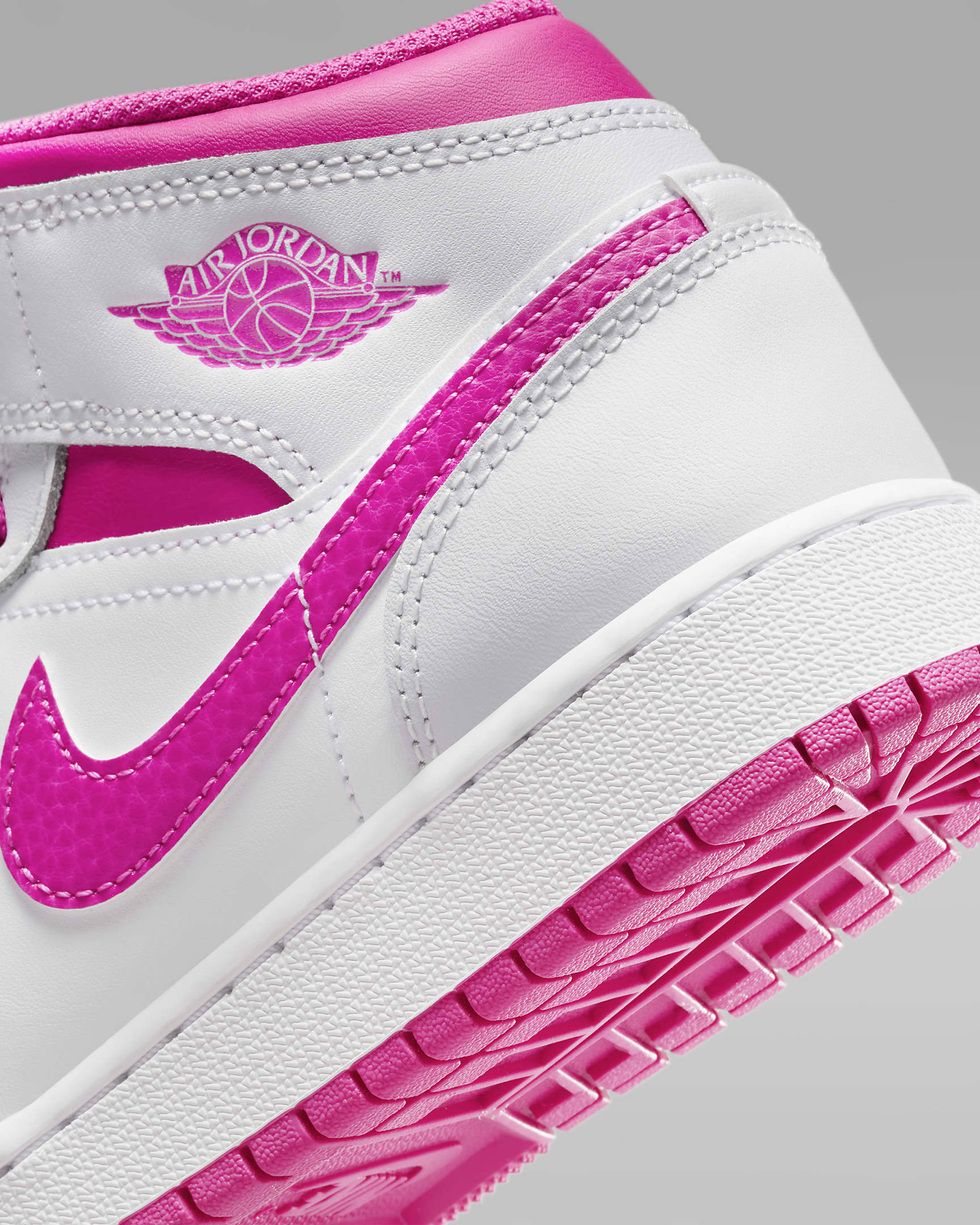 Scarpa Air Jordan 1 Mid - Ragazzi - Iris Whisper/Bianco/Fire Pink