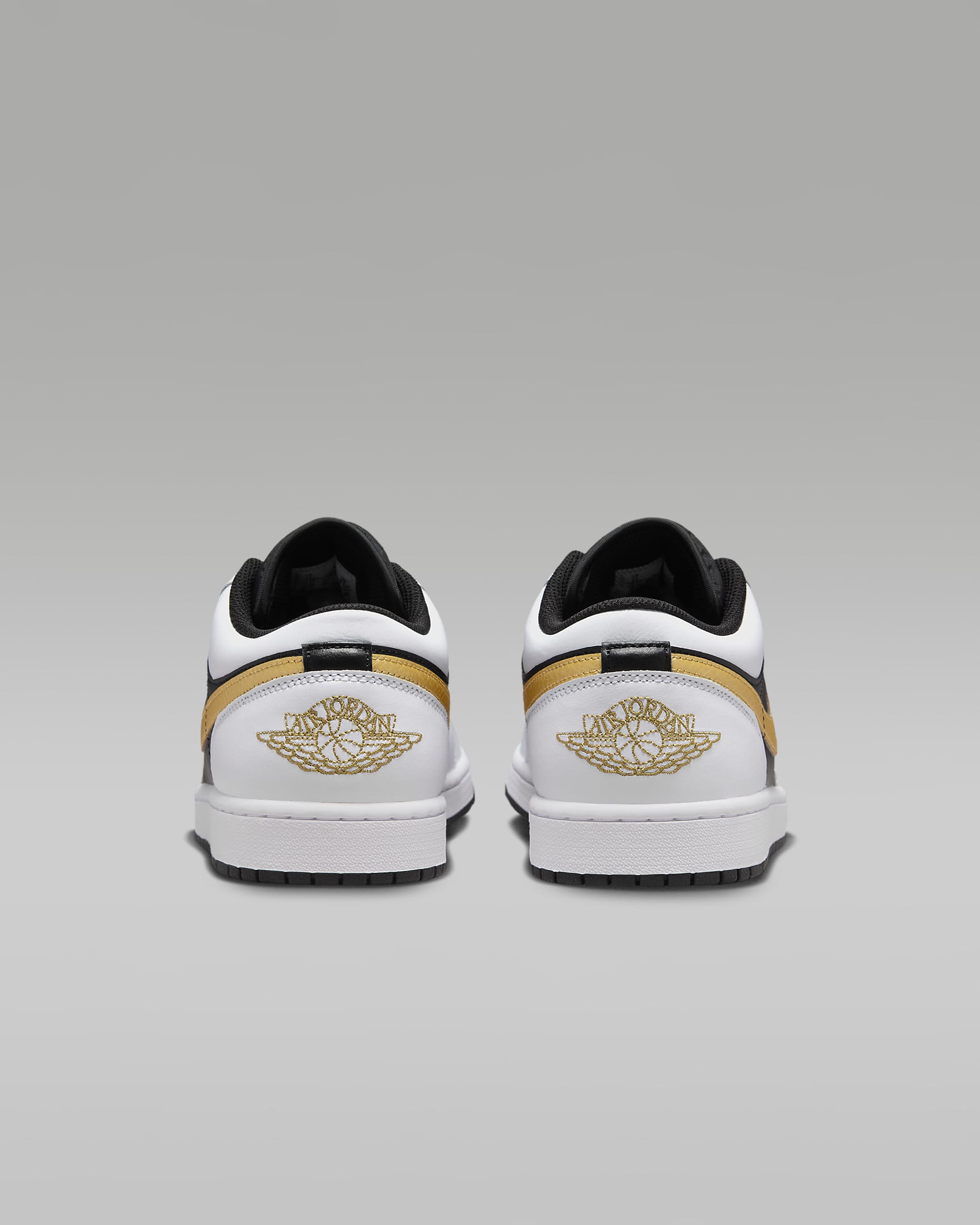 Air Jordan 1 Low Men's Shoes - White/Black/Metallic Gold