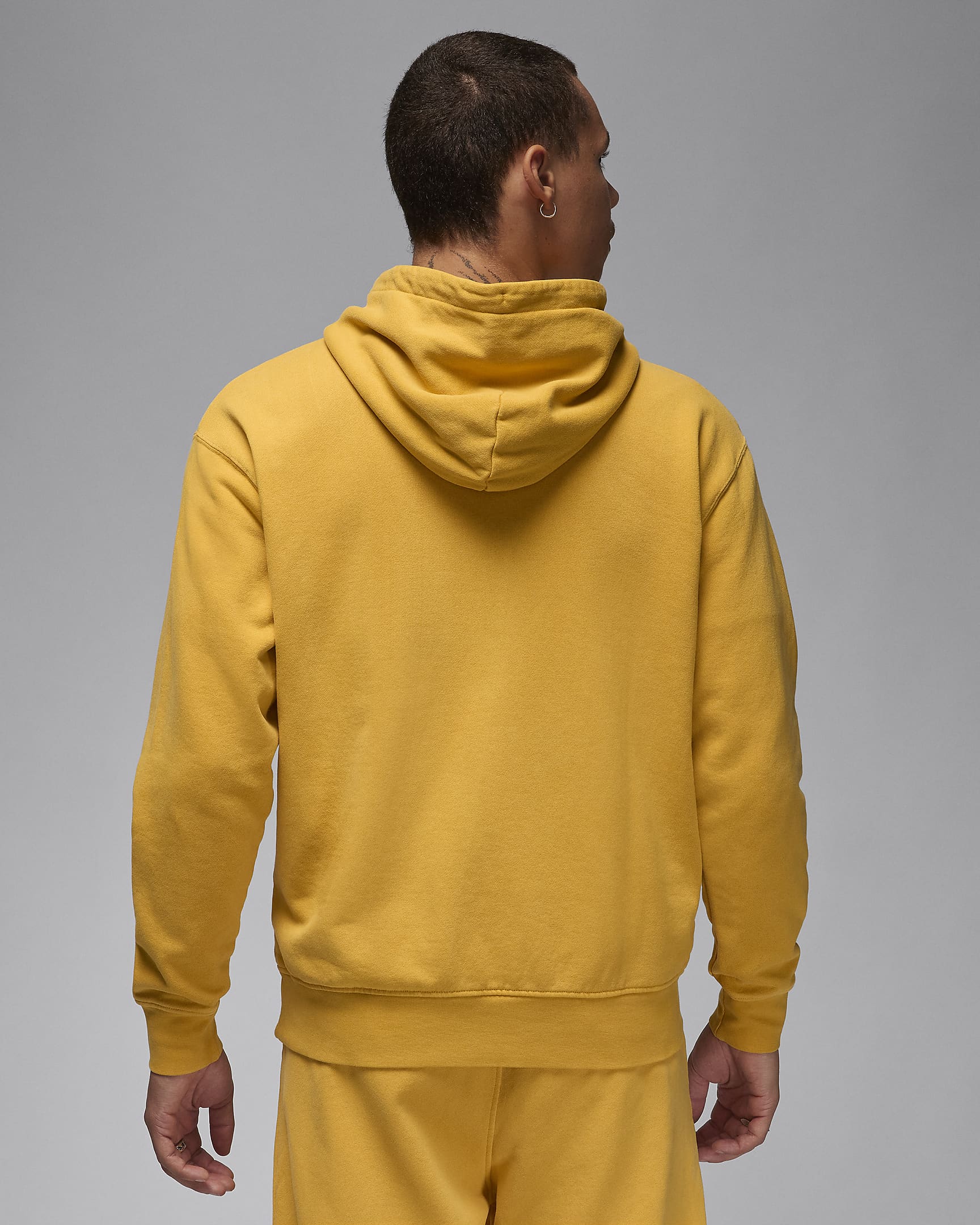 Felpa pullover délavé con cappuccio Jordan Flight Fleece – Uomo - Yellow Ochre