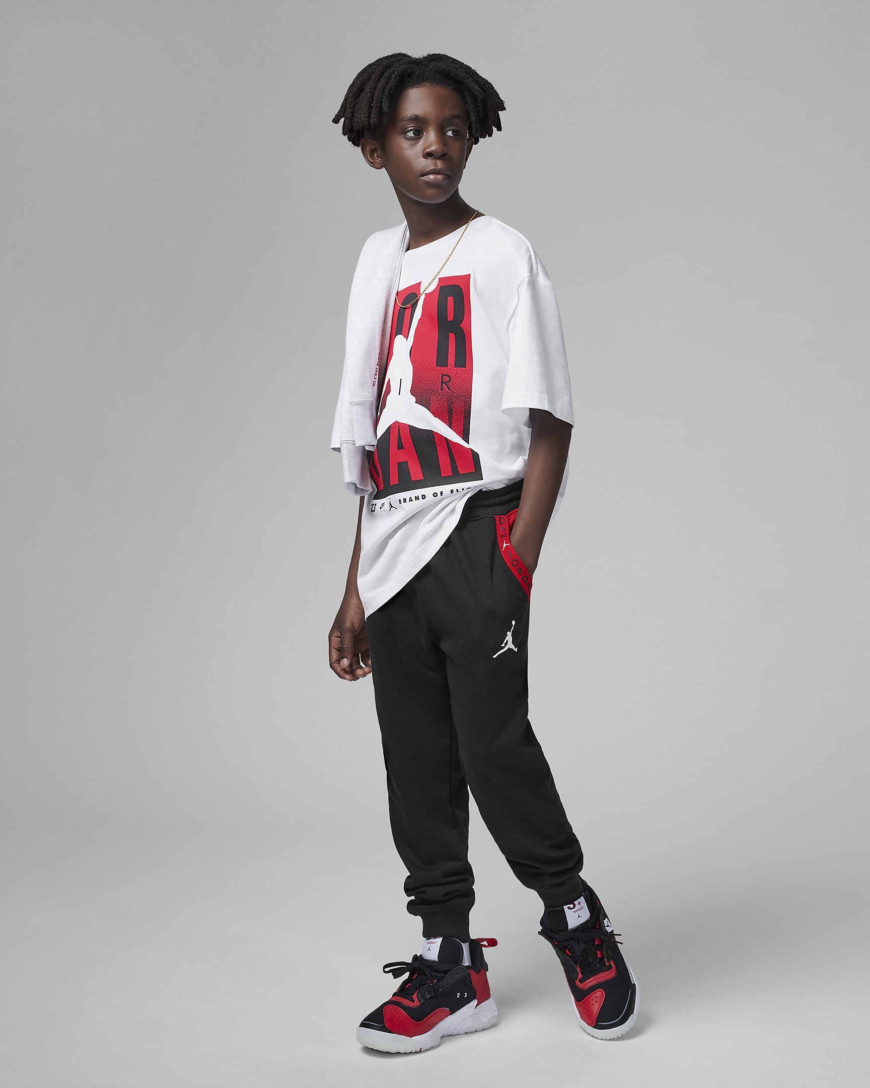 Jordan Vert Tape French Terry Pants Big Kids' Pants. Nike JP