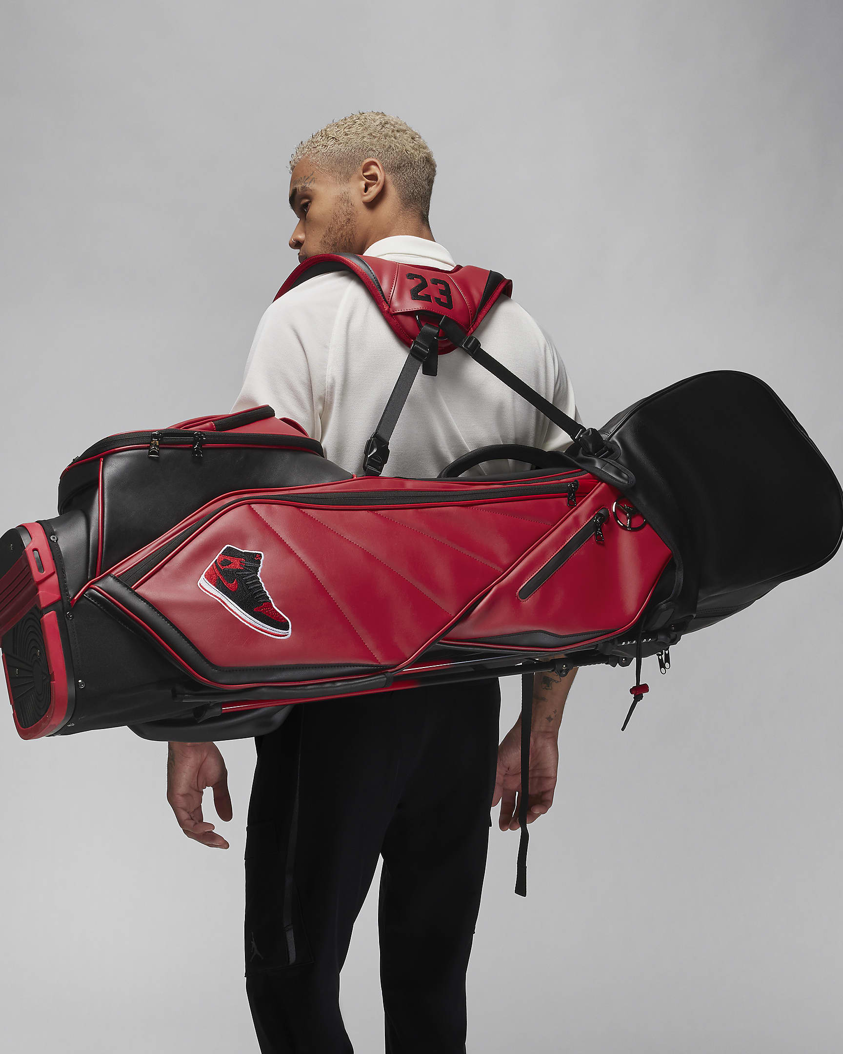 Jordan Fade Away Luxe 6-Way Golf Bag - Red/Black/Black