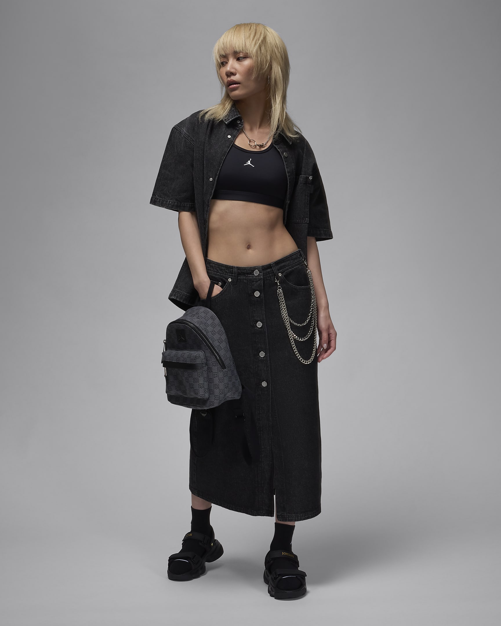 Air Jordan Women's Denim Skirt - Black