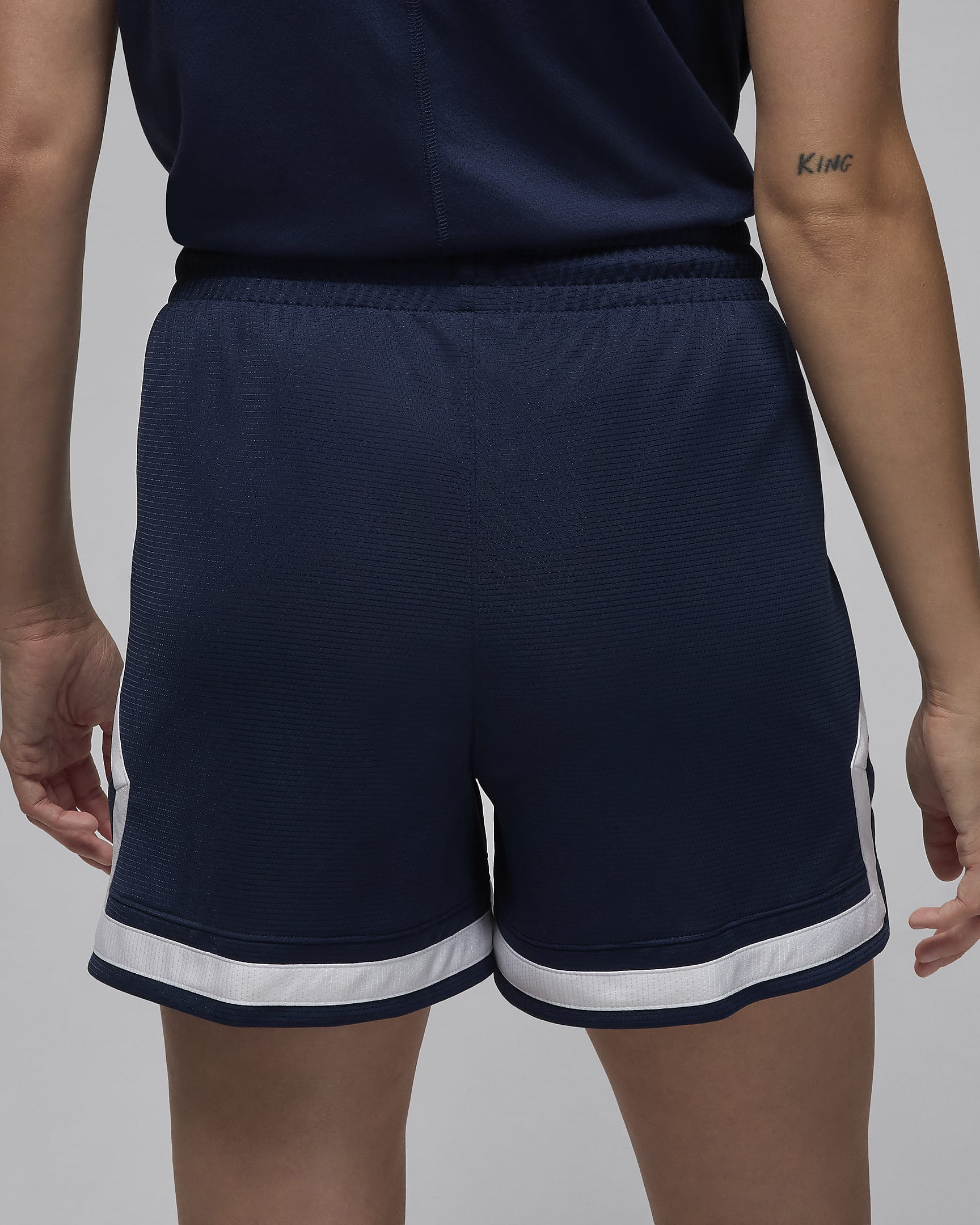 Shorts Diamond de 10 cm para mujer Jordan Sport - Azul marino medianoche/Azul marino medianoche/Blanco/Blanco