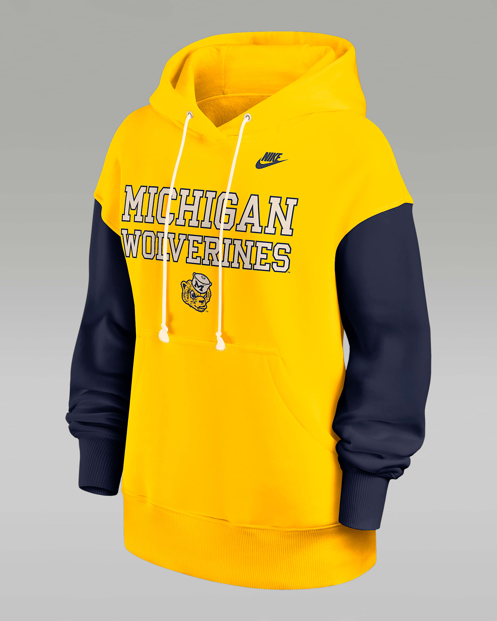 Michigan Legacy Phoenix Women's Nike College Pullover Hoodie - Maize
