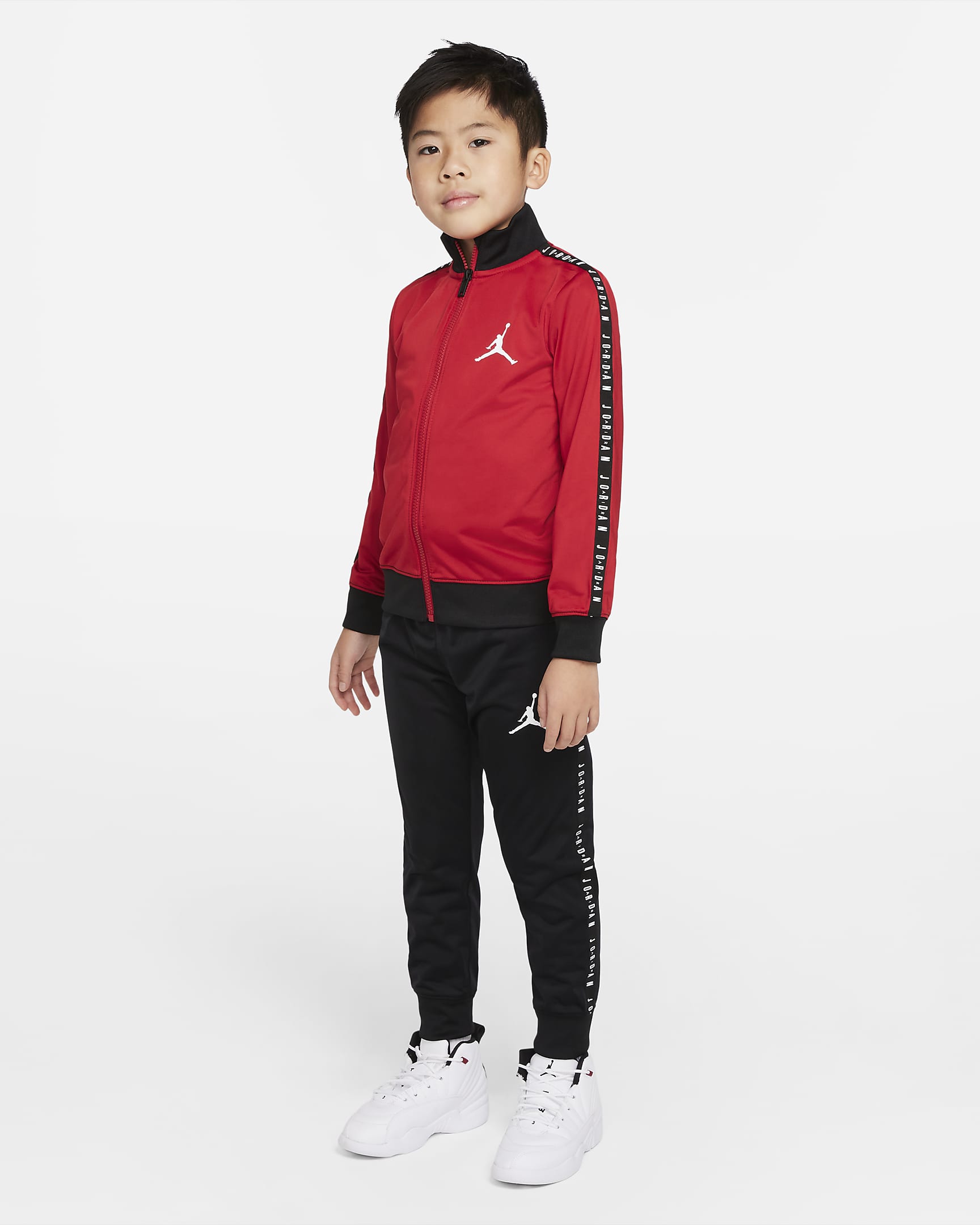 Jordan Little Kids' Tracksuit - Black/Gym Red