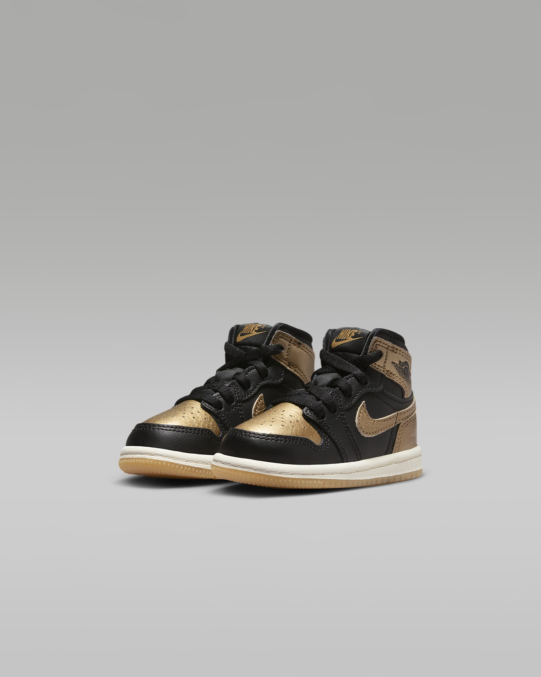 Jordan 1 Retro High OG "Black and Gold" Baby/Toddler Shoes - Black/Sail/Metallic Gold