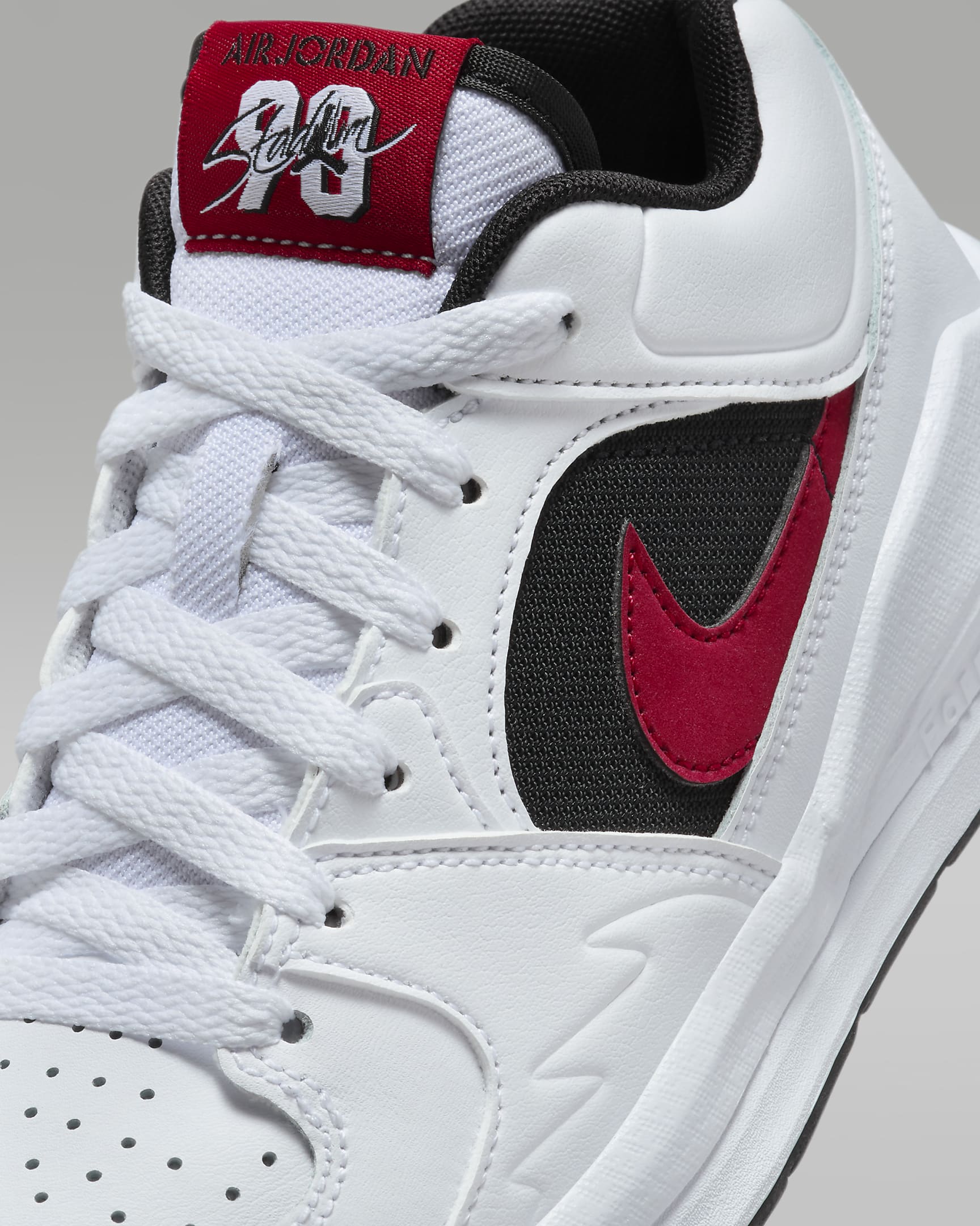 Jordan Stadium 90 Older Kids' Shoes - White/Black/Gym Red