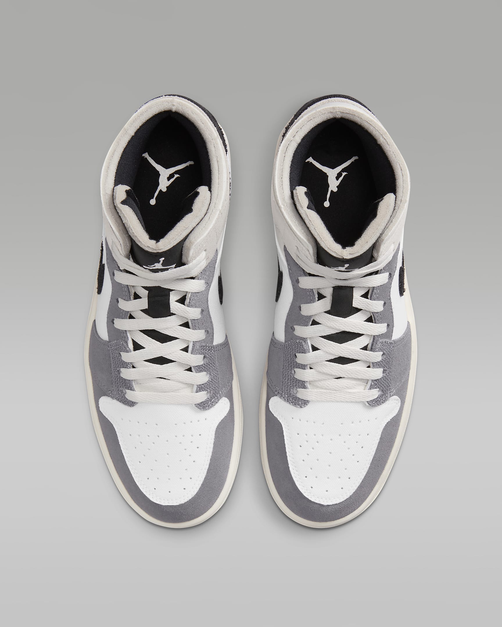 Air Jordan 1 Mid SE Craft Men's Shoes - Cement Grey/White/Tech Grey/Black