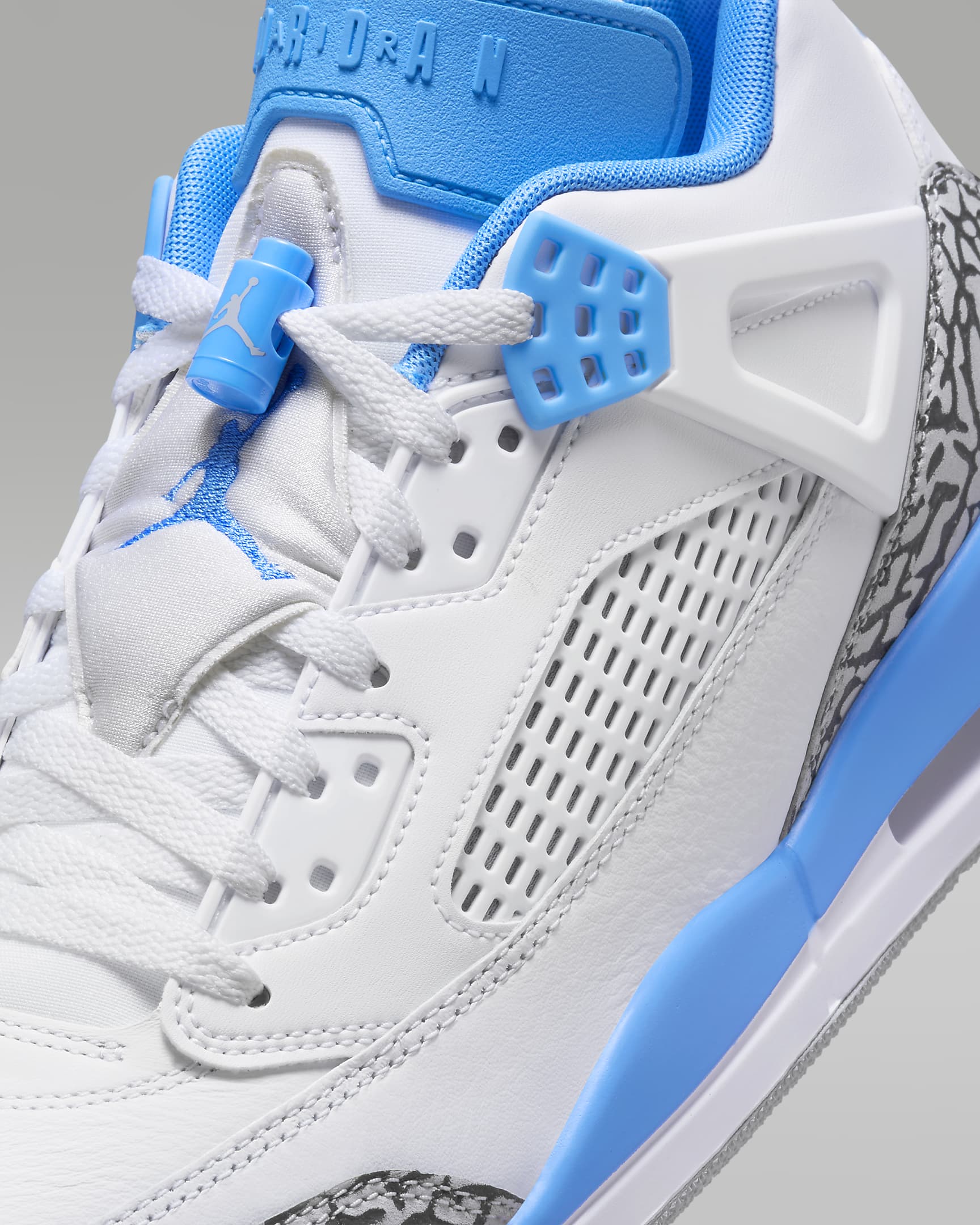 Buty męskie Jordan Spizike Low - Biel/Wolf Grey/Anthracite/University Blue