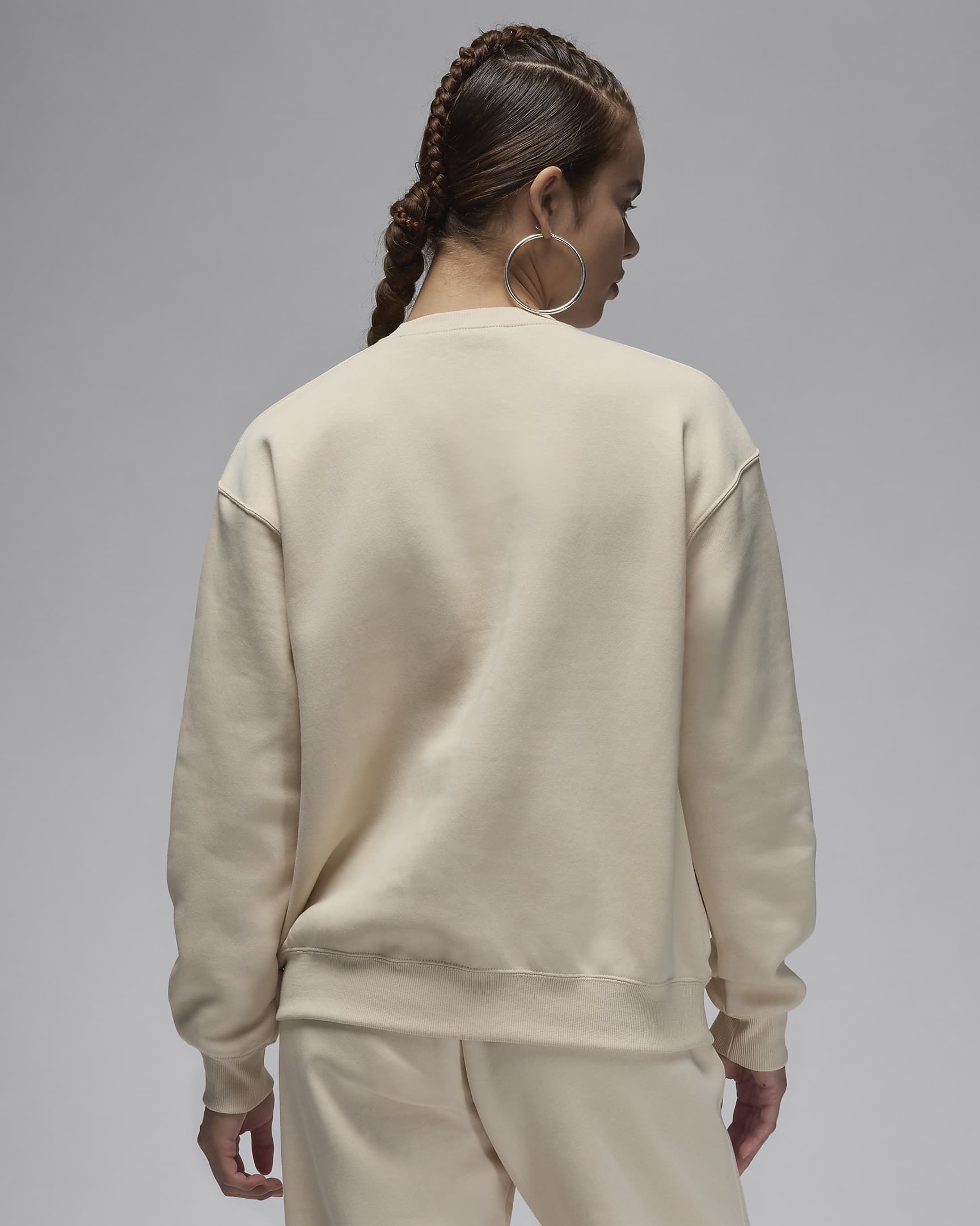 Jordan Brooklyn Fleece sweatshirt met ronde hals voor dames - Legend Light Brown/Zwart