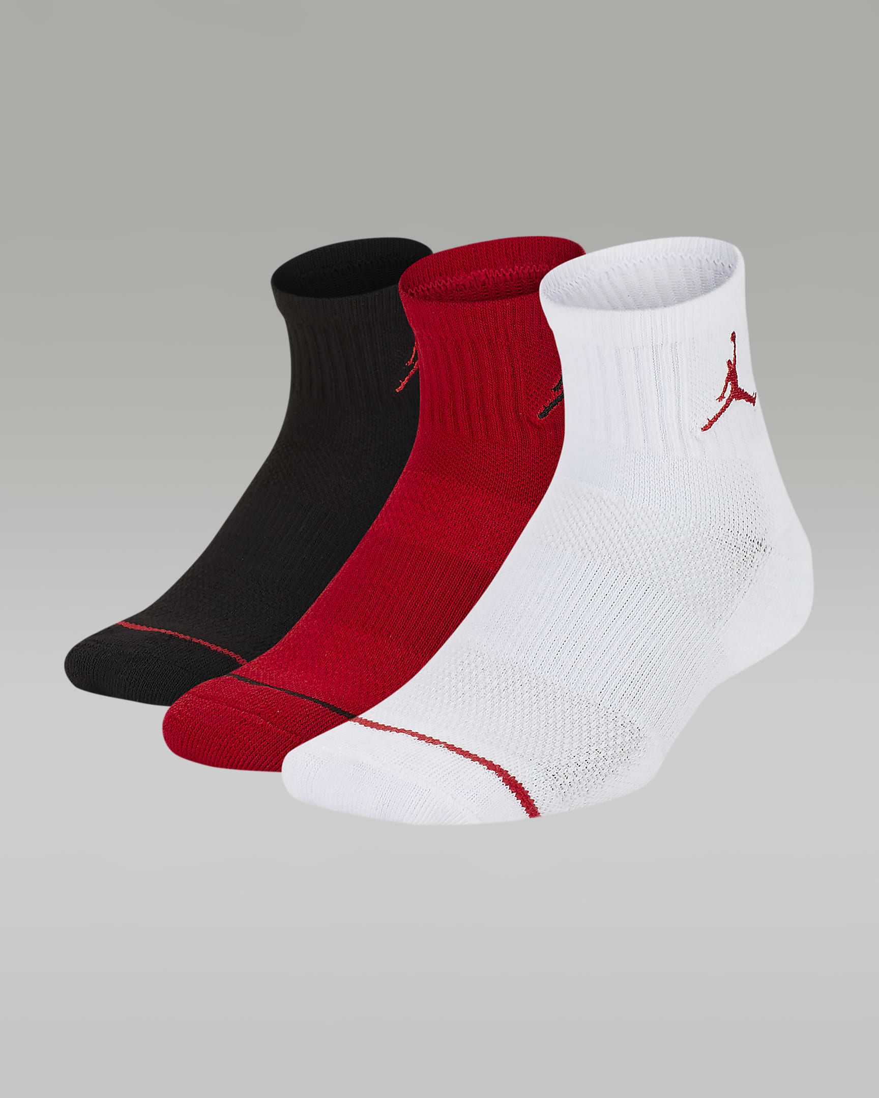 Jordan Jumpman QuarterLength Socks (3 Pairs) Big Kids' Socks. Nike JP