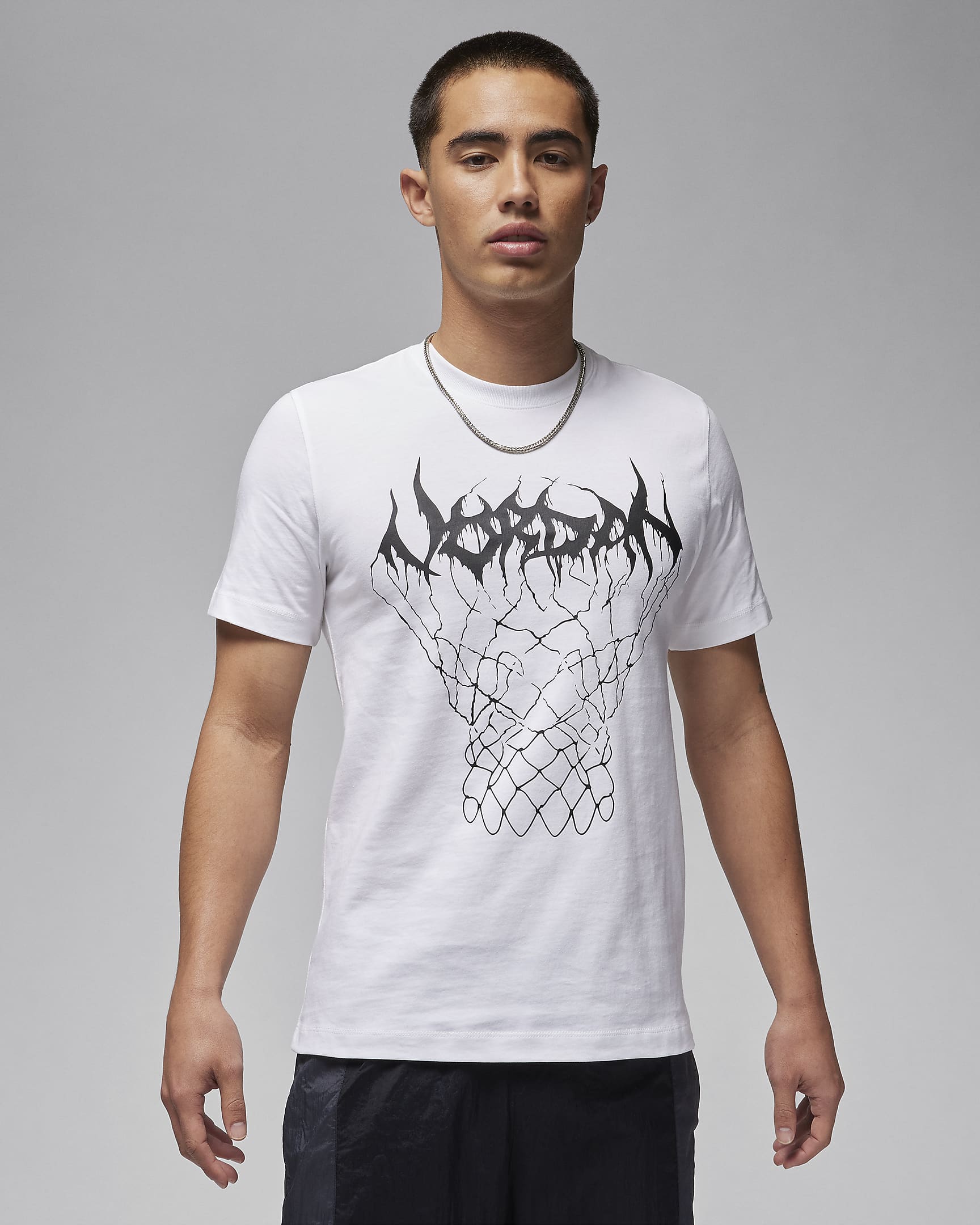 Jordan Dri-FIT Sport Men's Graphic T-Shirt - White/Black/Black