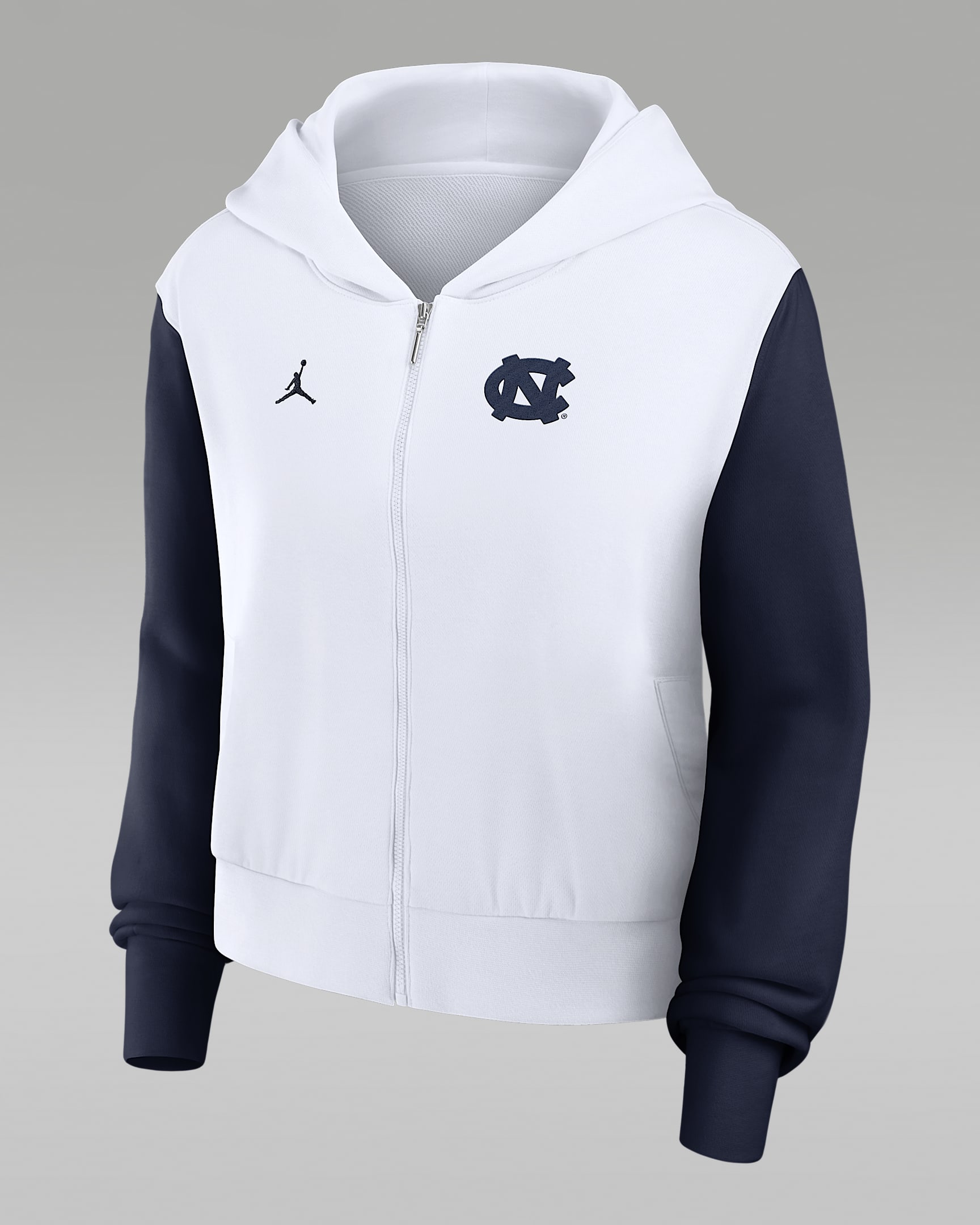 North Carolina Athletic Prep Colorblocked Script Women’s Jordan Brand College Full-Zip Hoodie - White