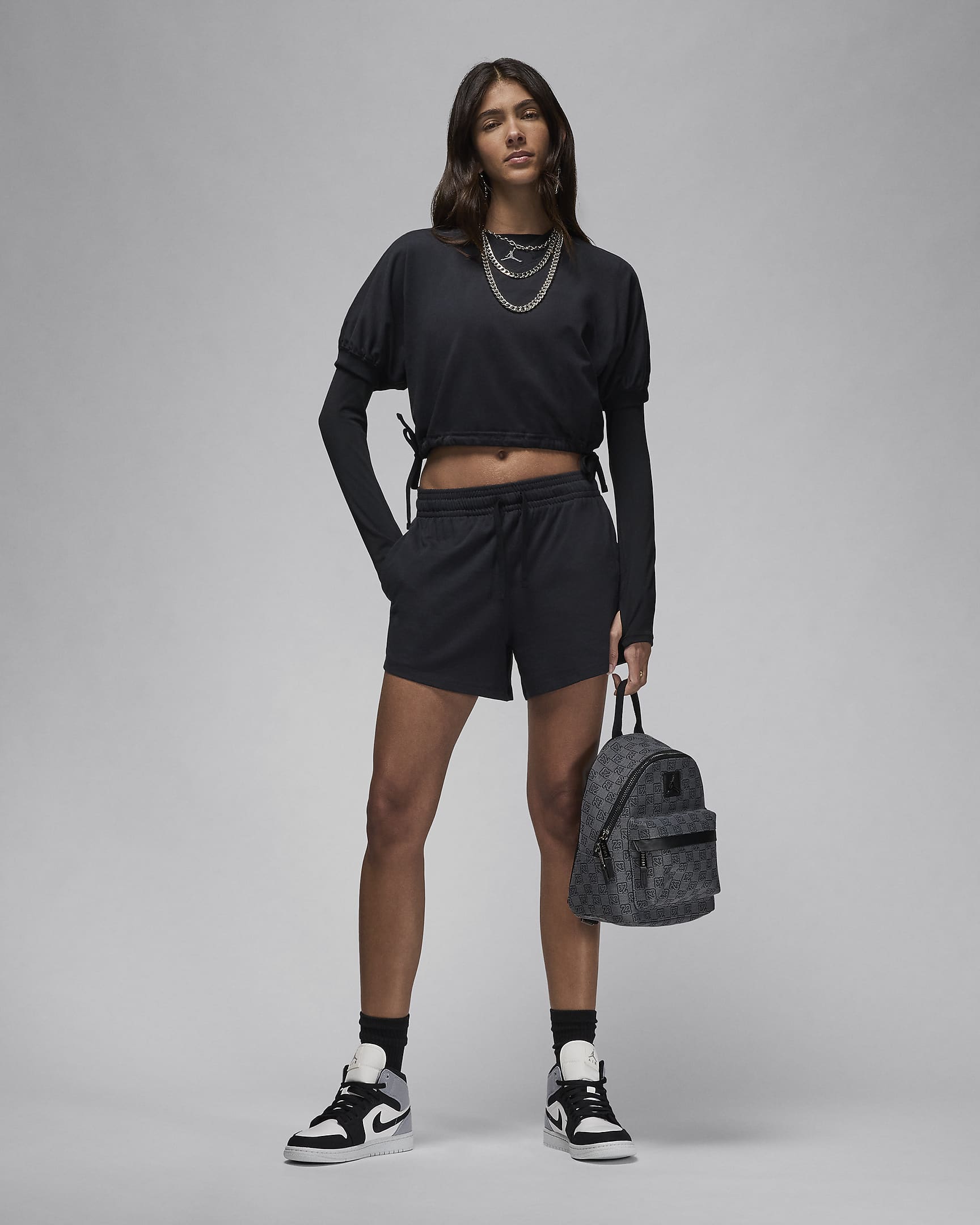 Short en maille Jordan pour femme - Noir/Iron Grey