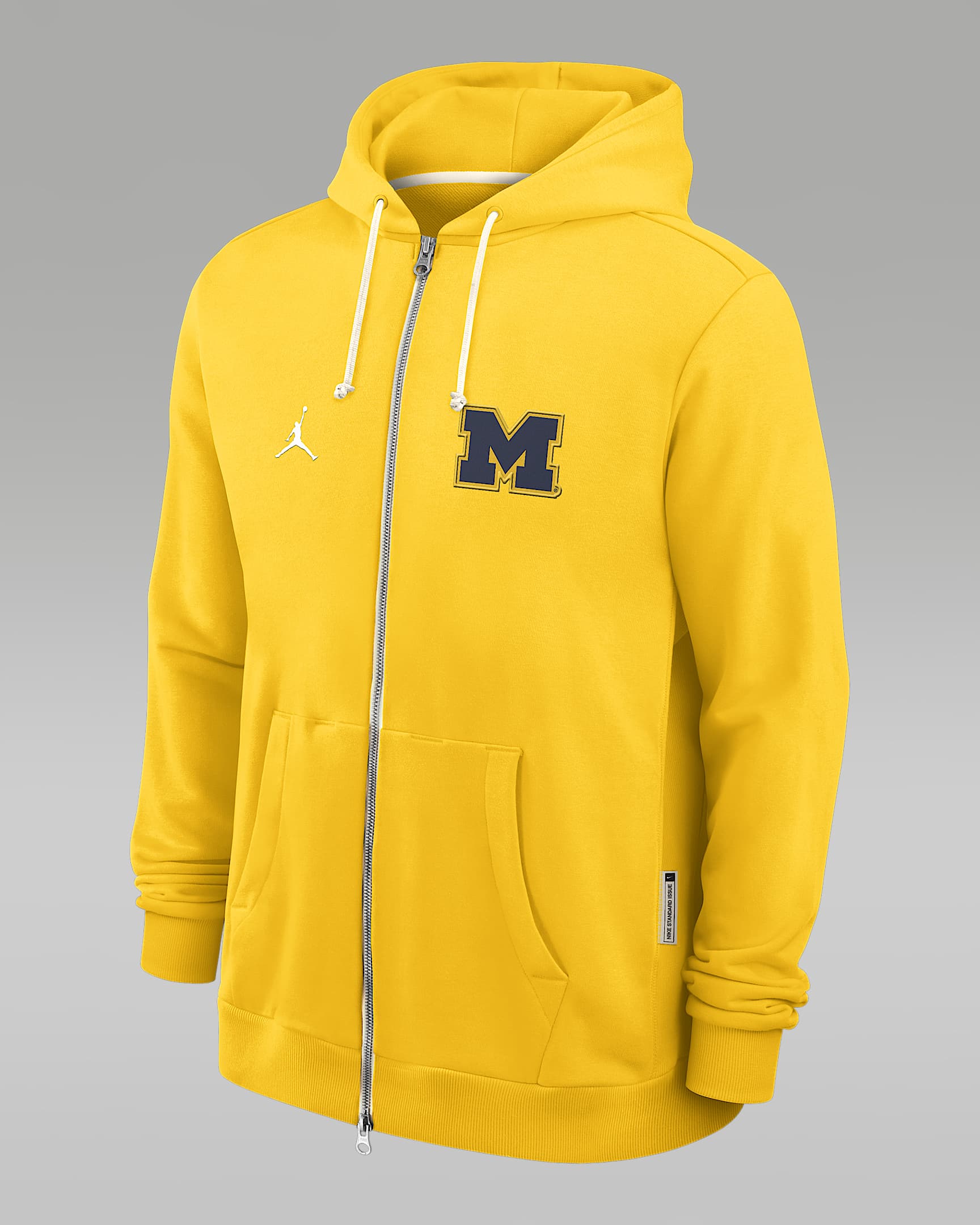 Michigan Sideline Men's Jordan Brand Dri-FIT College Full-Zip Hoodie - Maize