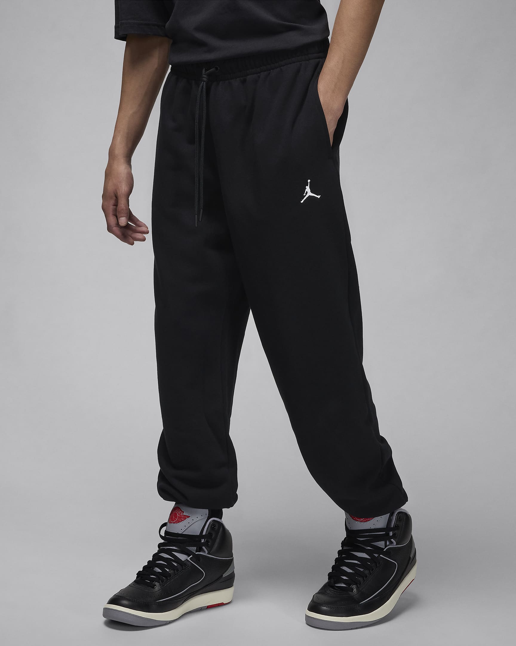 Jordan Brooklyn Fleece Men's Trousers - Black/White