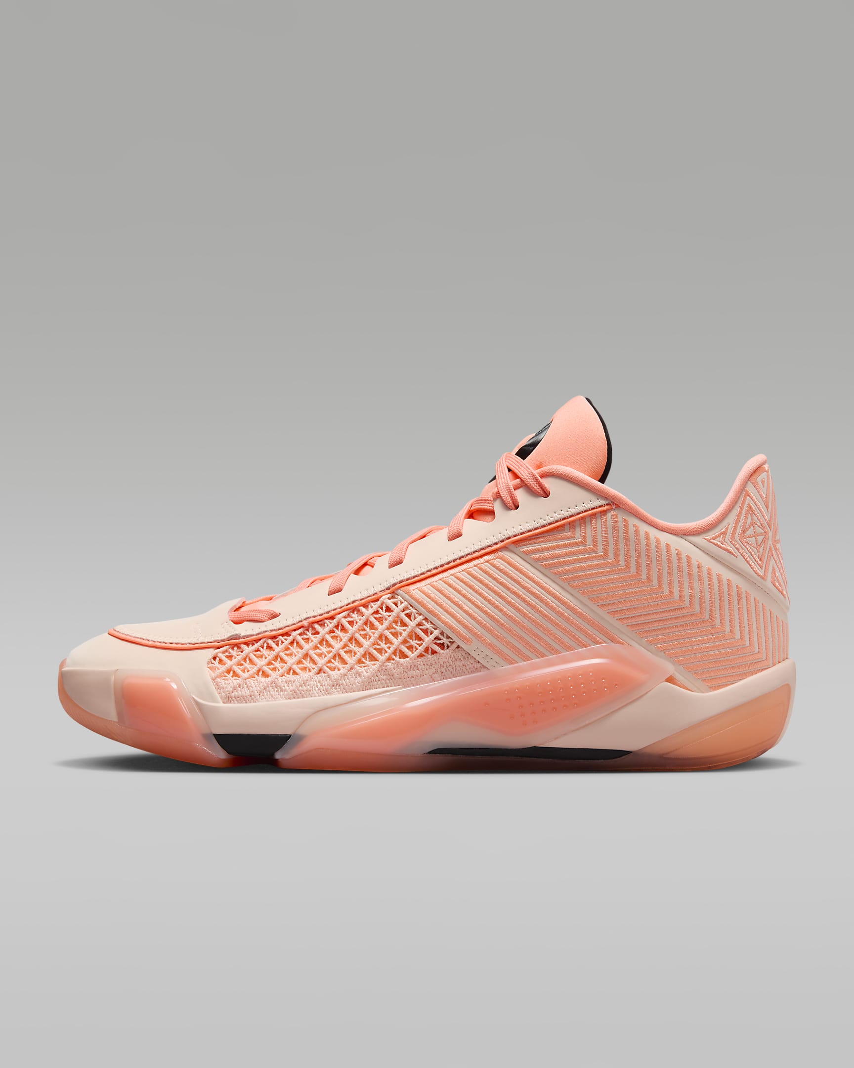 Air Jordan XXXVIII Low Basketballschuh - Crimson Tint/Orange Pulse/Schwarz