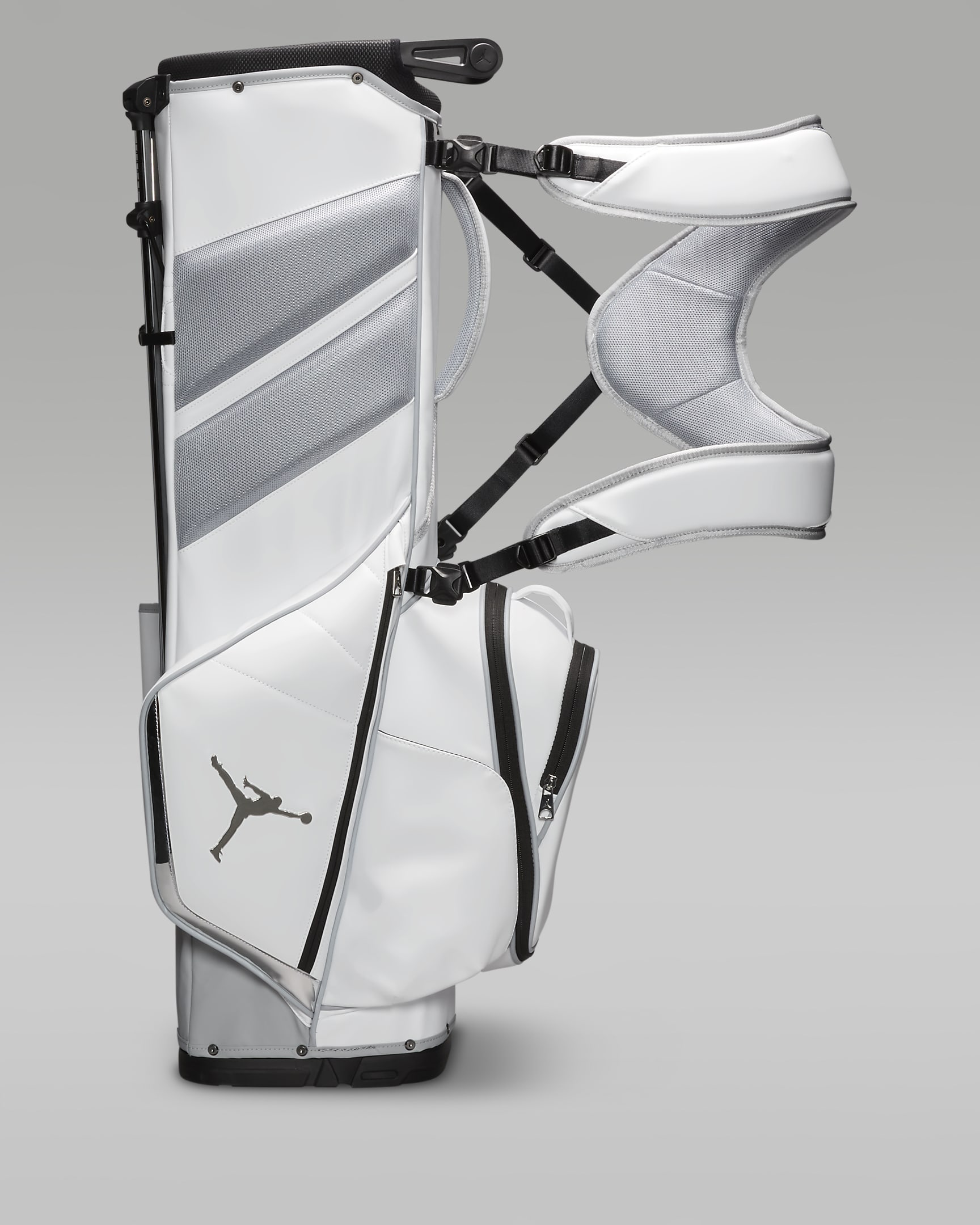 Jordan Fade Away Premium Mirror Six-Way Golf Bag - White/Wolf Grey/Metallic Silver