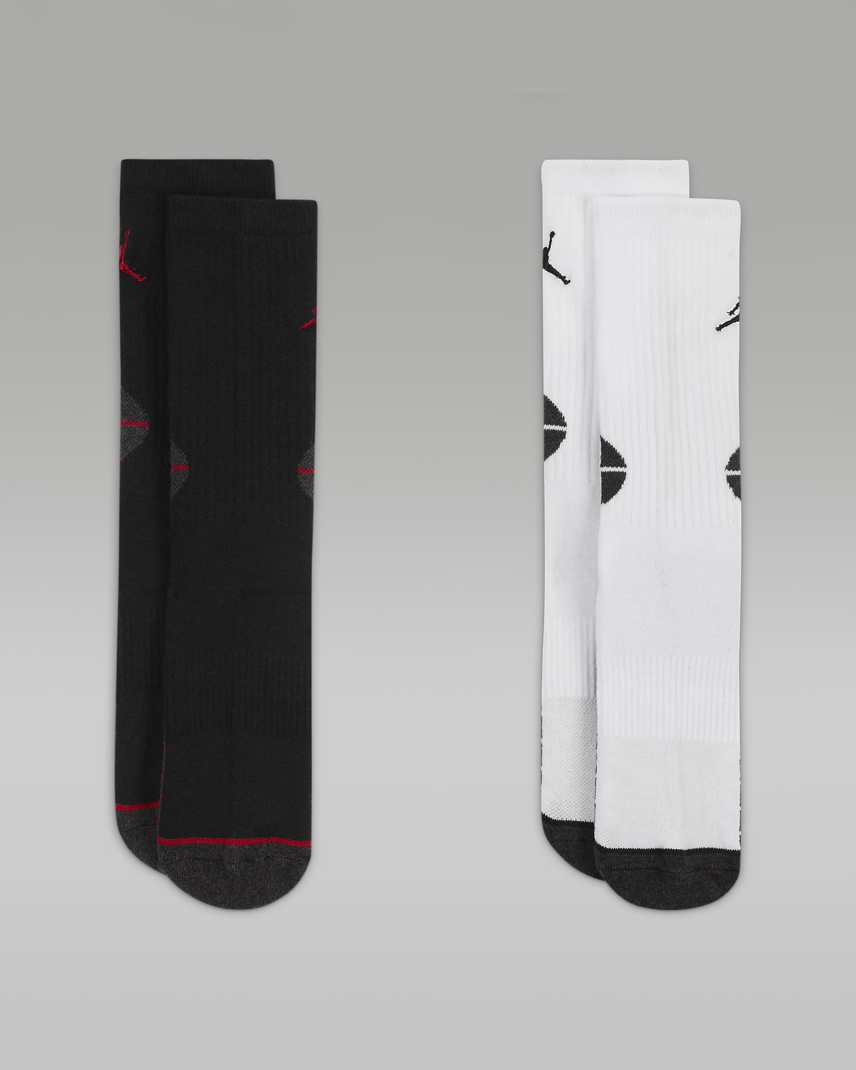 Jordan Dri-FIT Crew Socks (2-Pack) Big Kids' Socks. Nike JP