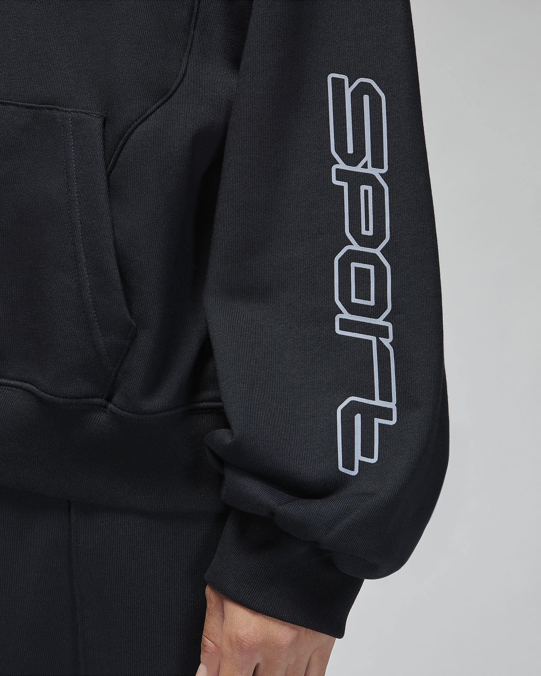 Jordan Sport Sudadera con capucha y estampado de tejido Fleece - Mujer - Negro/Stealth