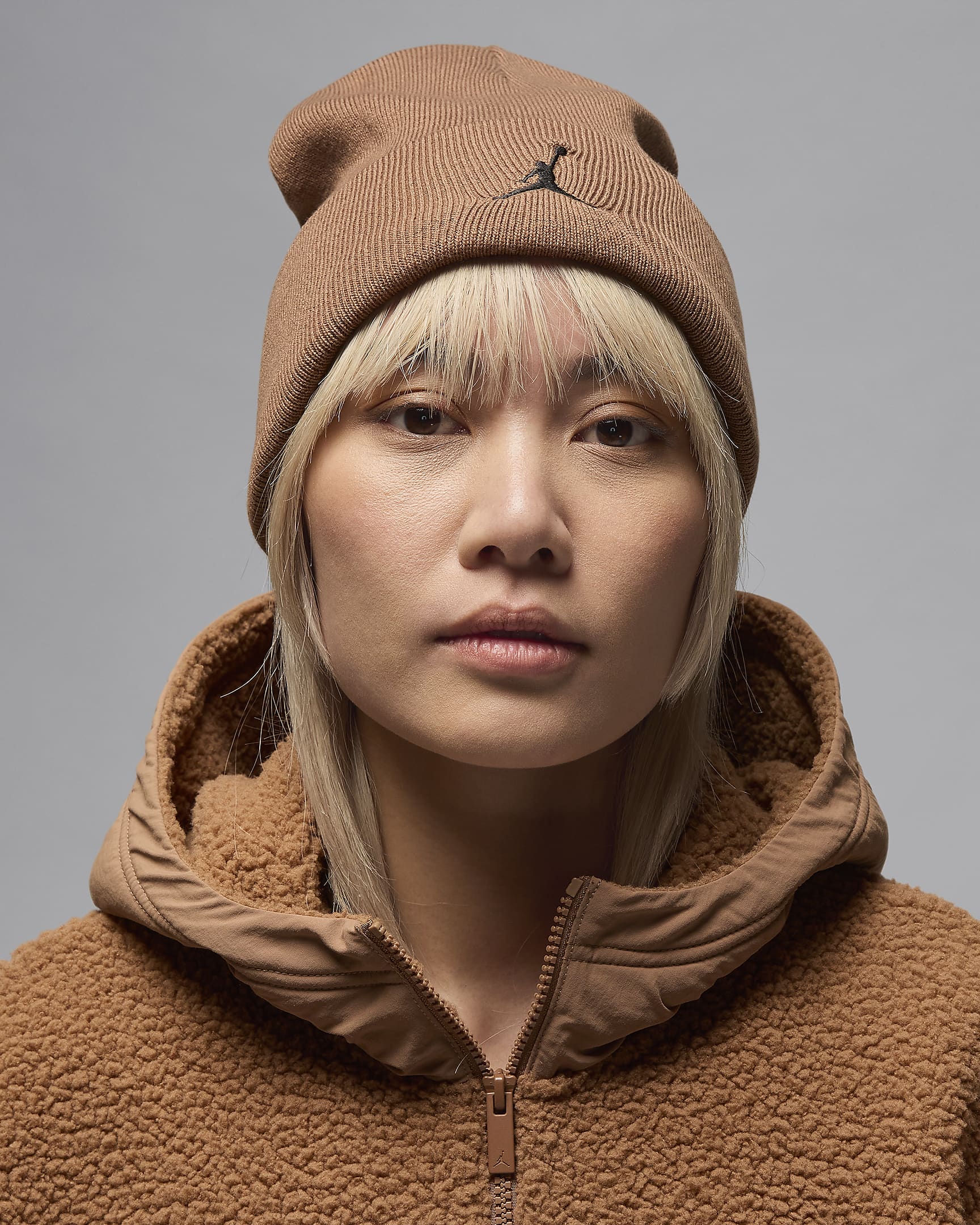 Bonnet doublé en satin Jordan Peak - Archaeo Brown/Noir