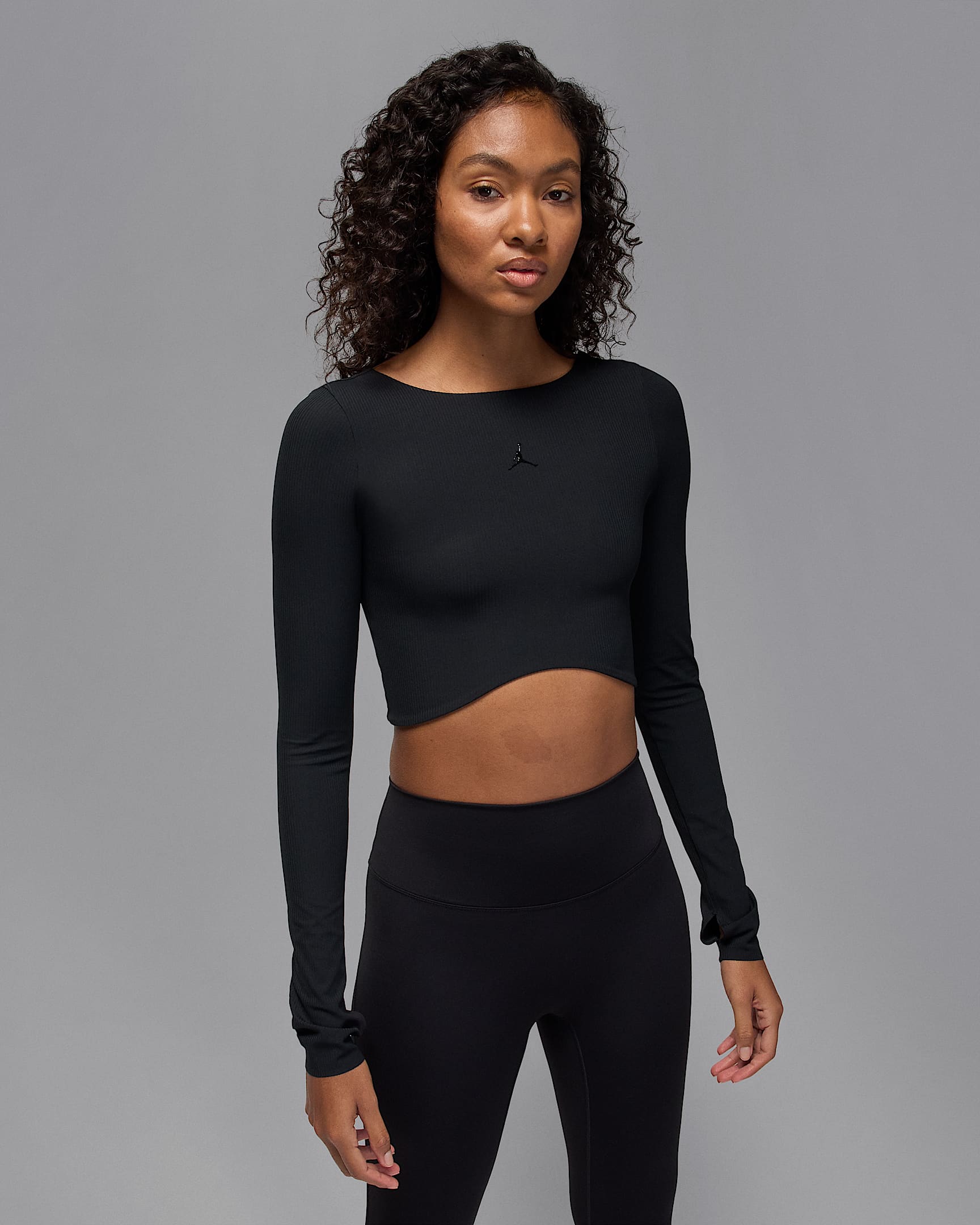Jordan Sport Women's Dri-FIT Long-Sleeve Top - Black/Dark Shadow