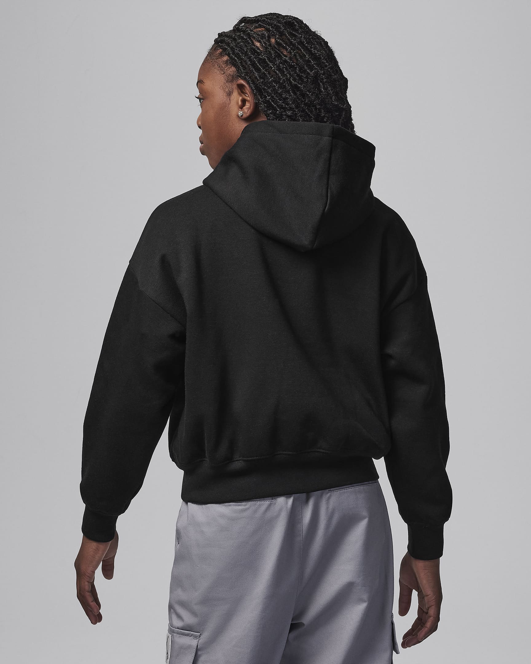 Jordan Fundamentals Older Kids' Pullover Hoodie - Black