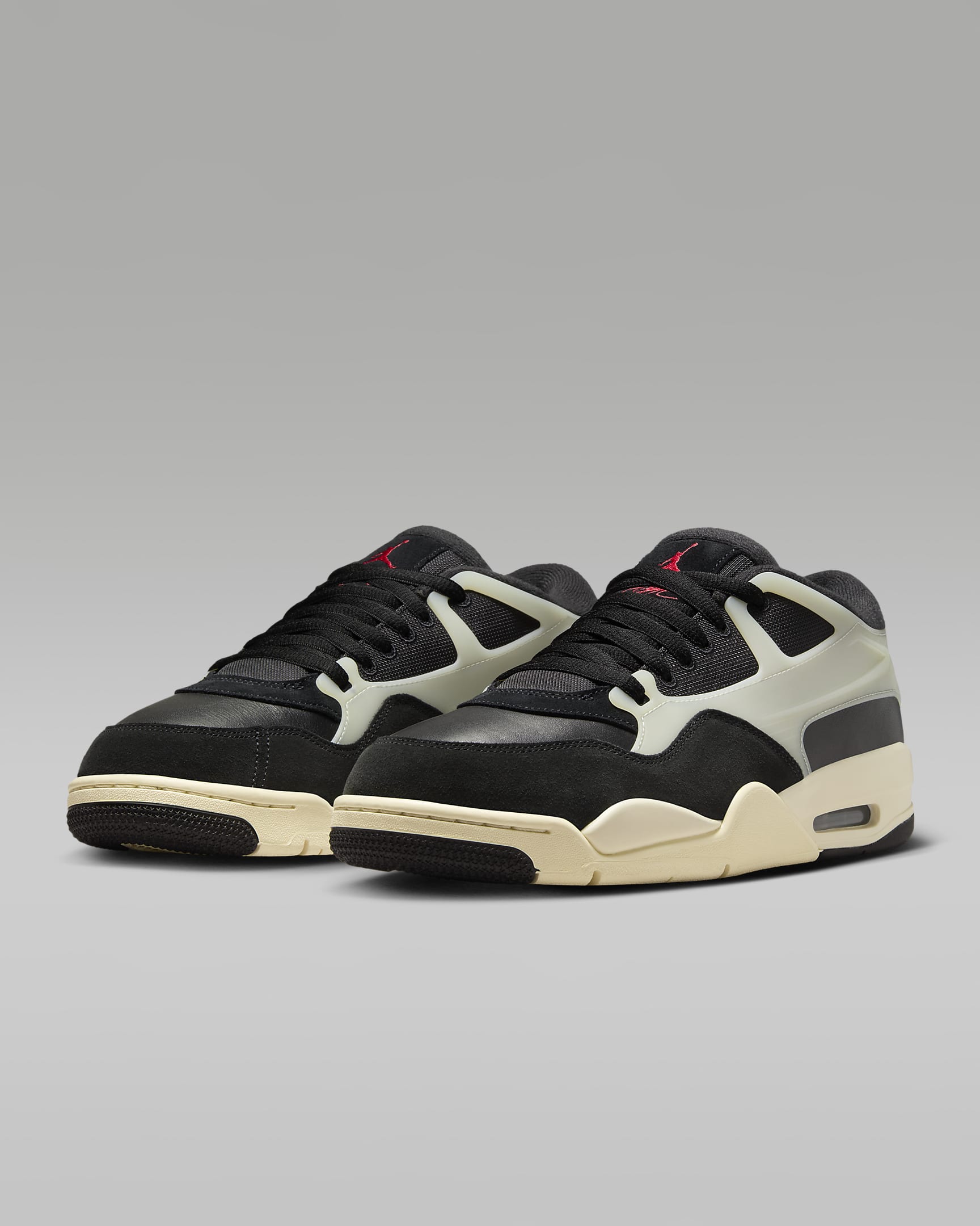 Air Jordan 4 RM Men's Shoes - Black/Sail/Coconut Milk/Gym Red