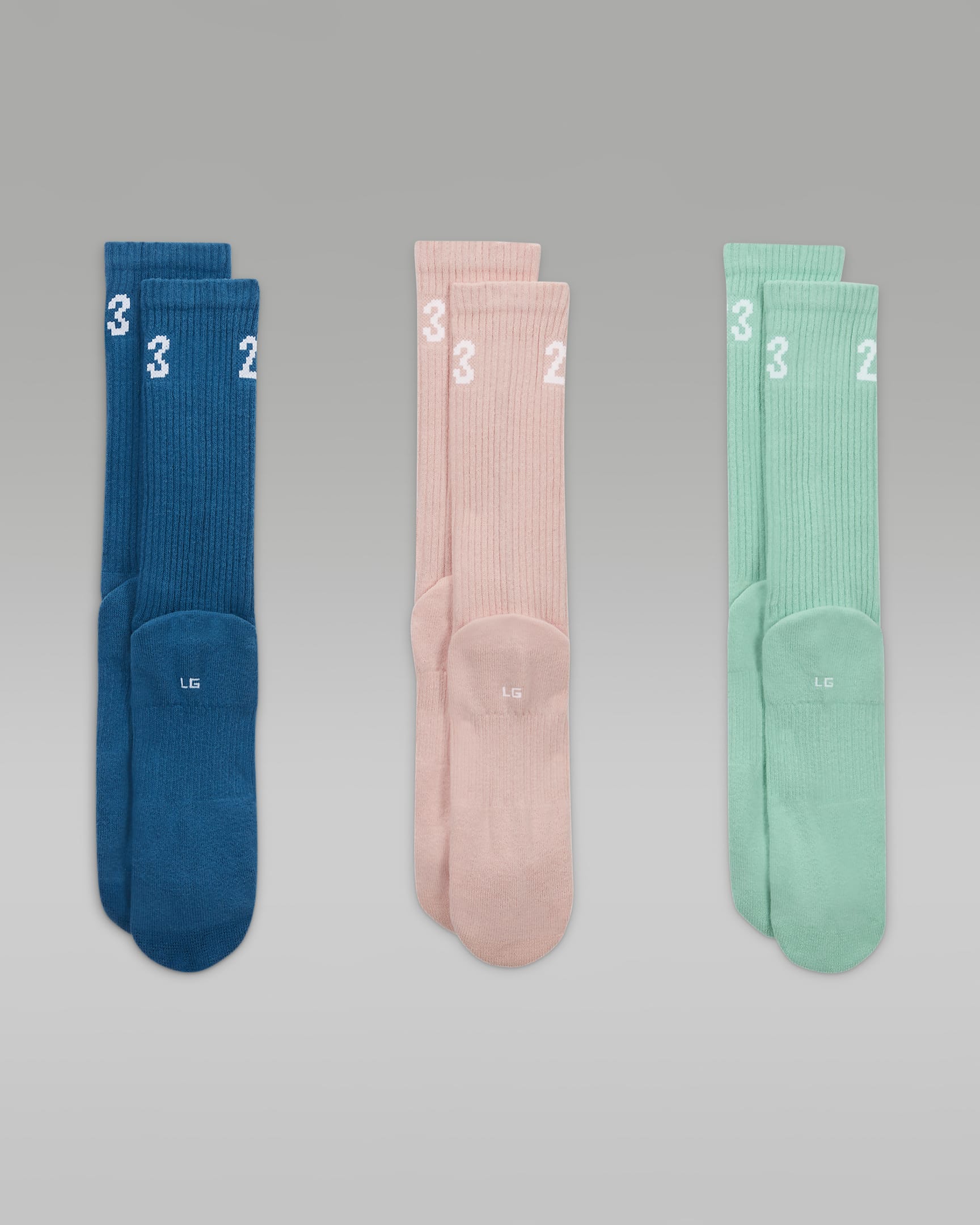 Jordan Essentials Crew Socks (3 Pairs) - Multi-Colour